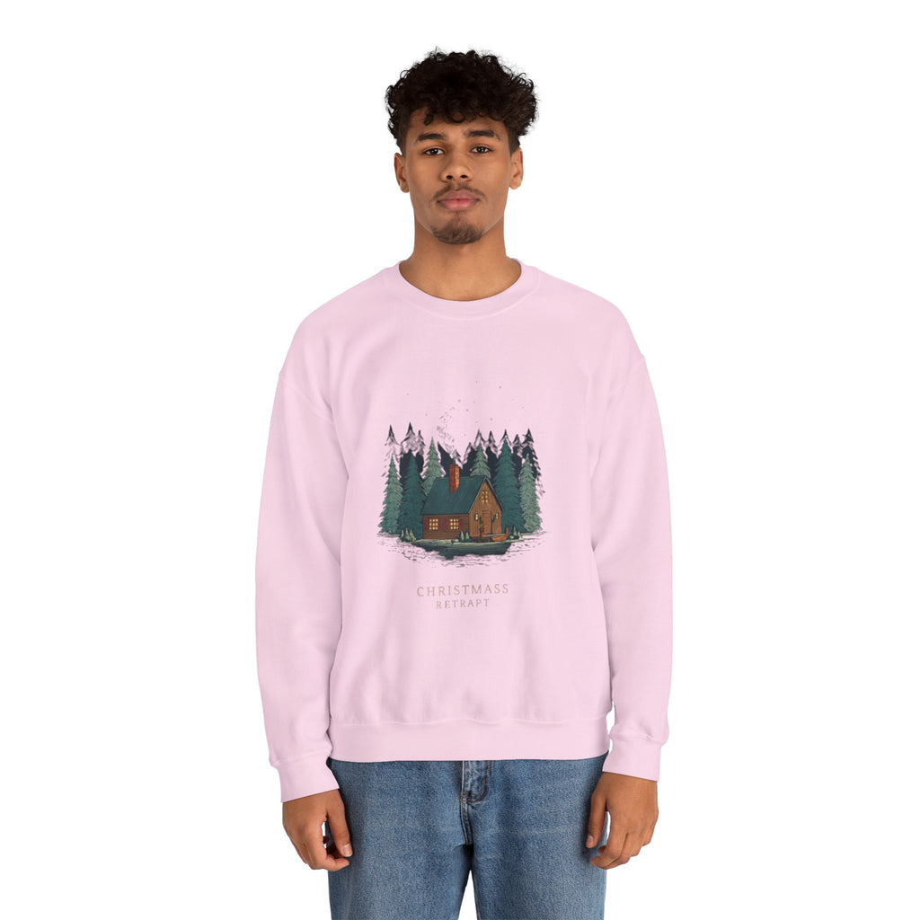 Cabin in the Pines Sweatshirt — 'Christmas at Home' Cozy Holiday Crewneck