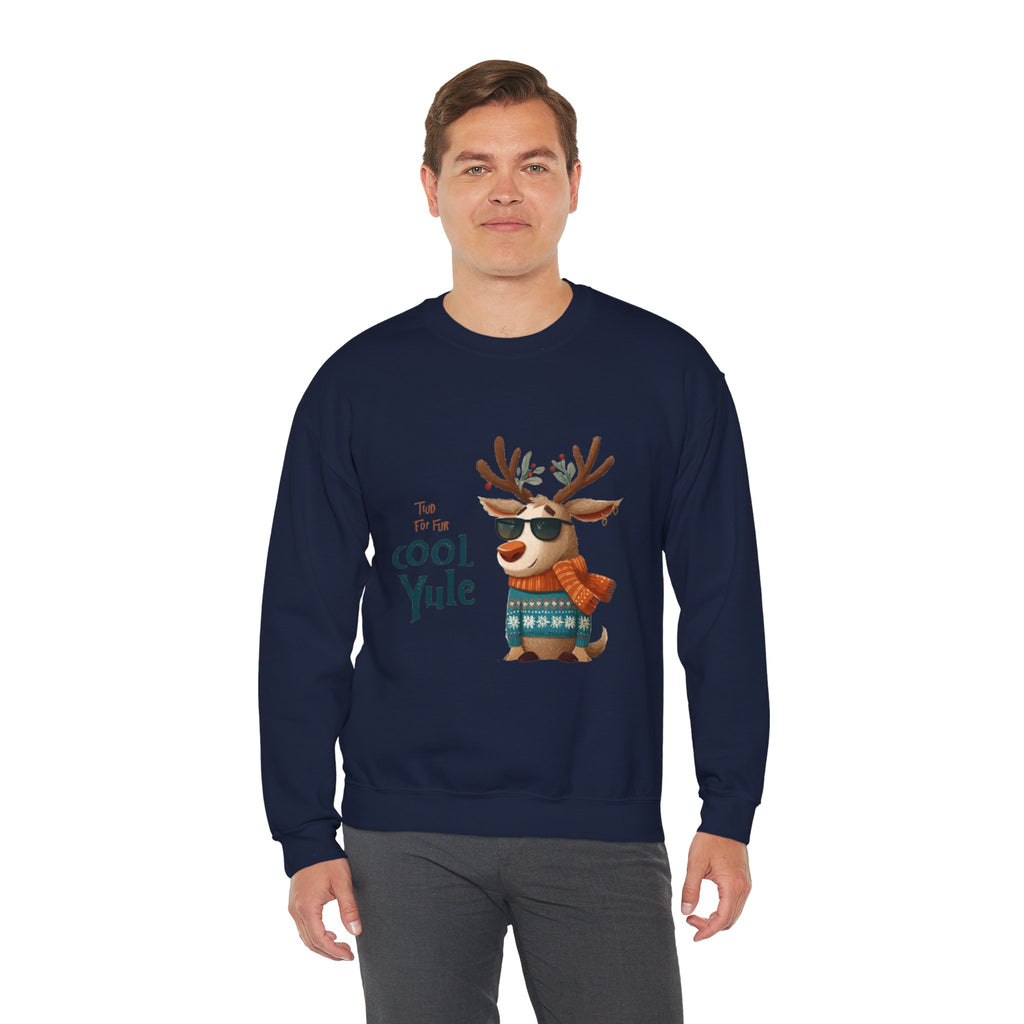Reindeer 'Cool Yule' Crewneck Sweatshirt — Cute Holiday Graphic