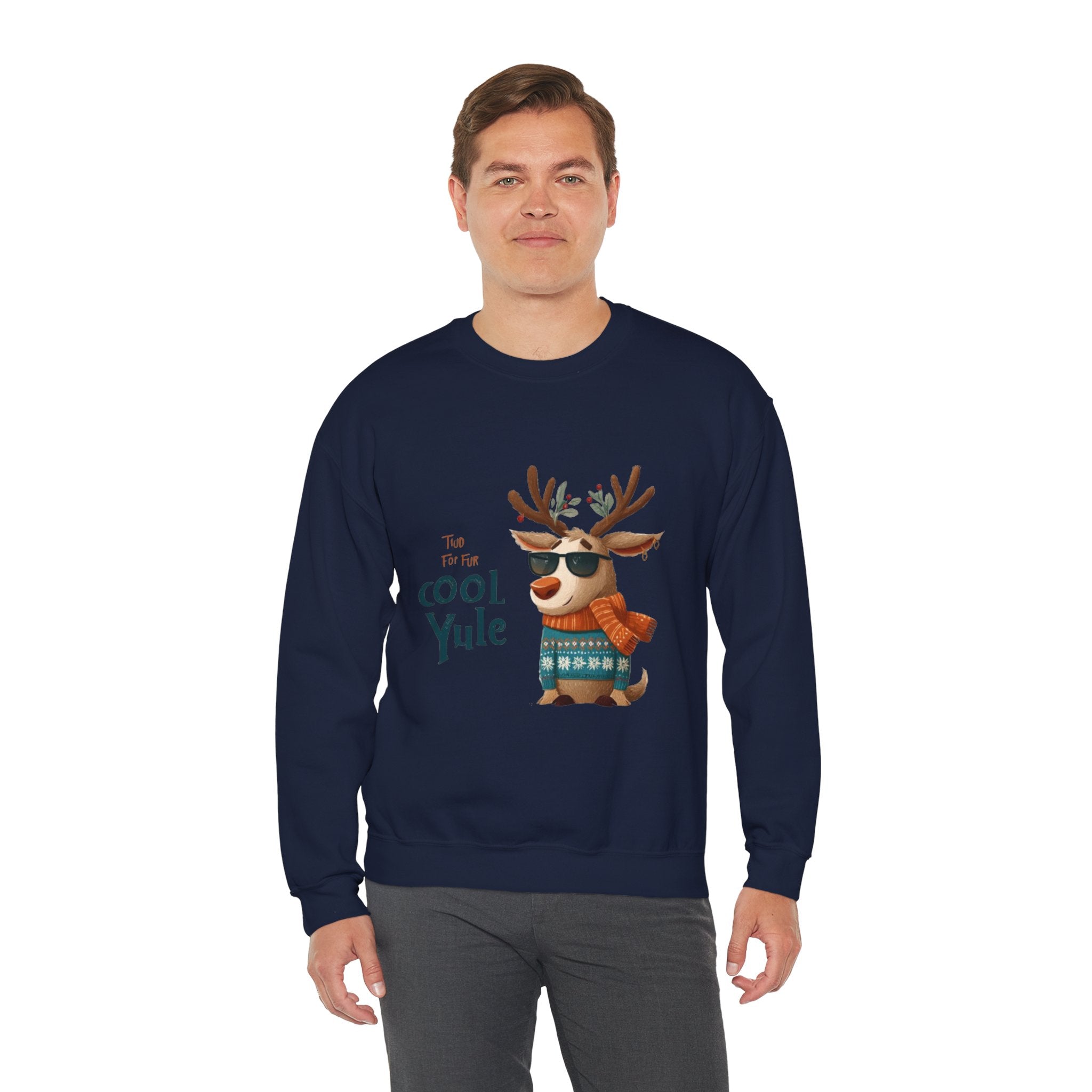 Reindeer 'Cool Yule' Crewneck Sweatshirt — Cute Holiday Graphic