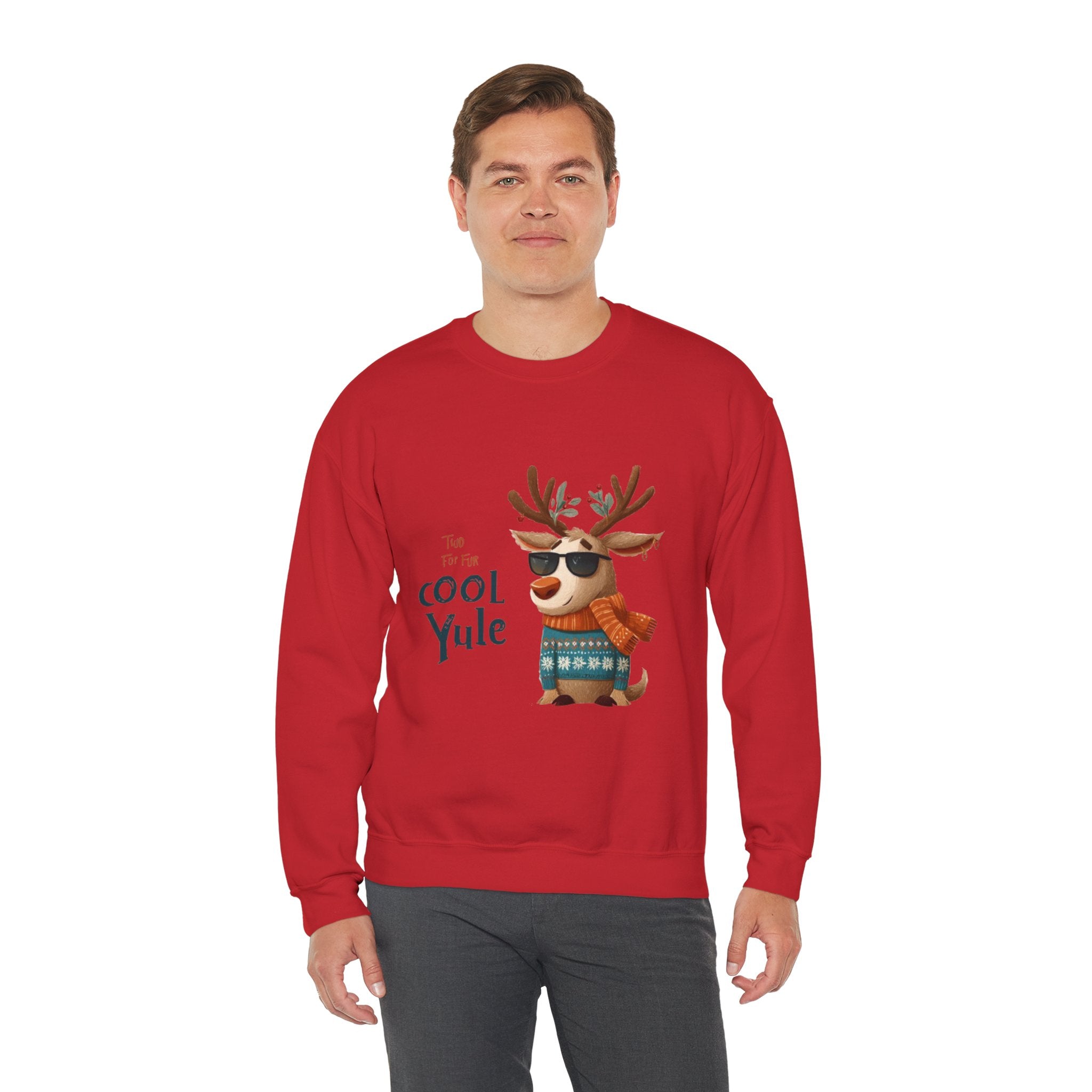 Reindeer 'Cool Yule' Crewneck Sweatshirt — Cute Holiday Graphic