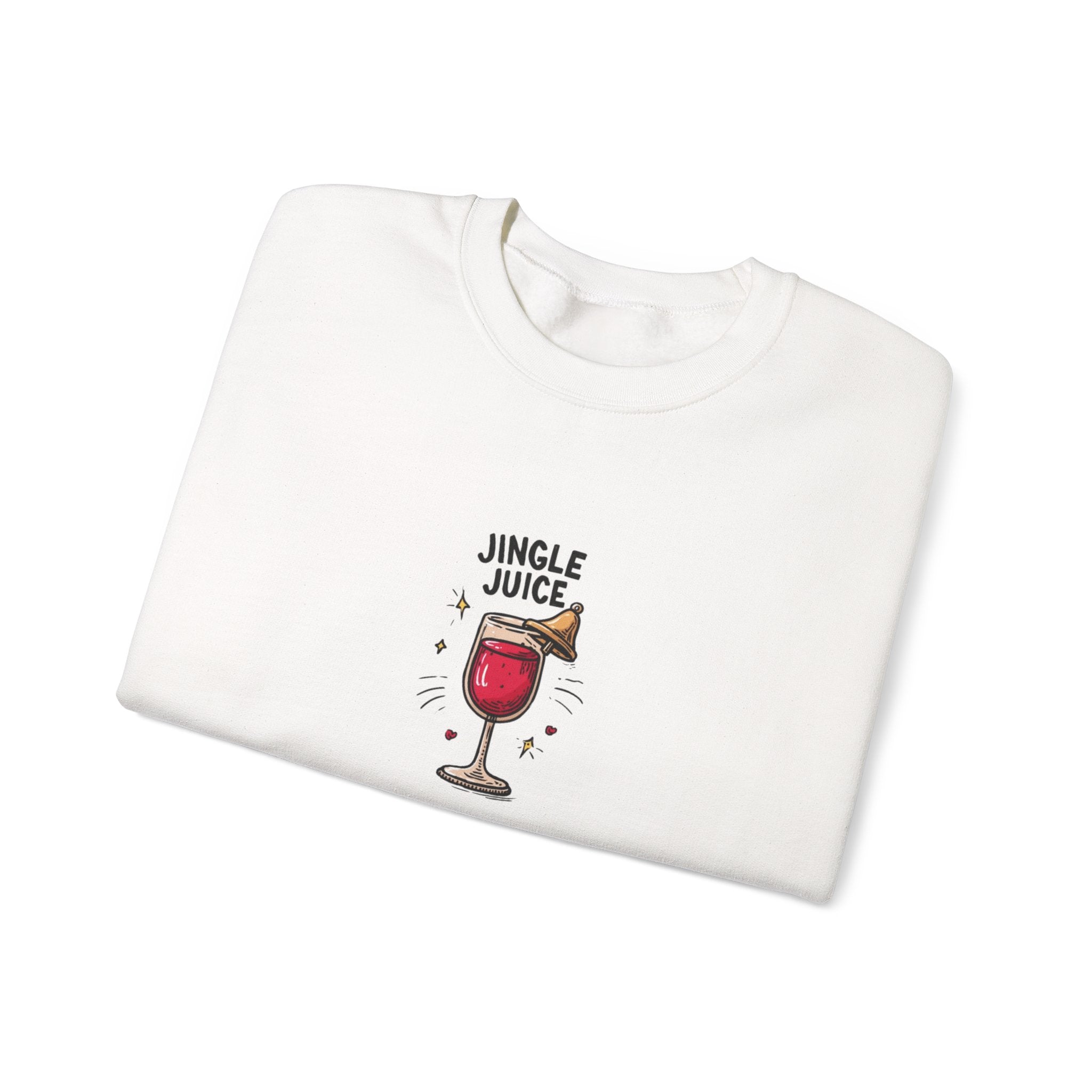 Crewneck Sweatshirt – "Jingle Juice" Wine Glass Holiday Graphic