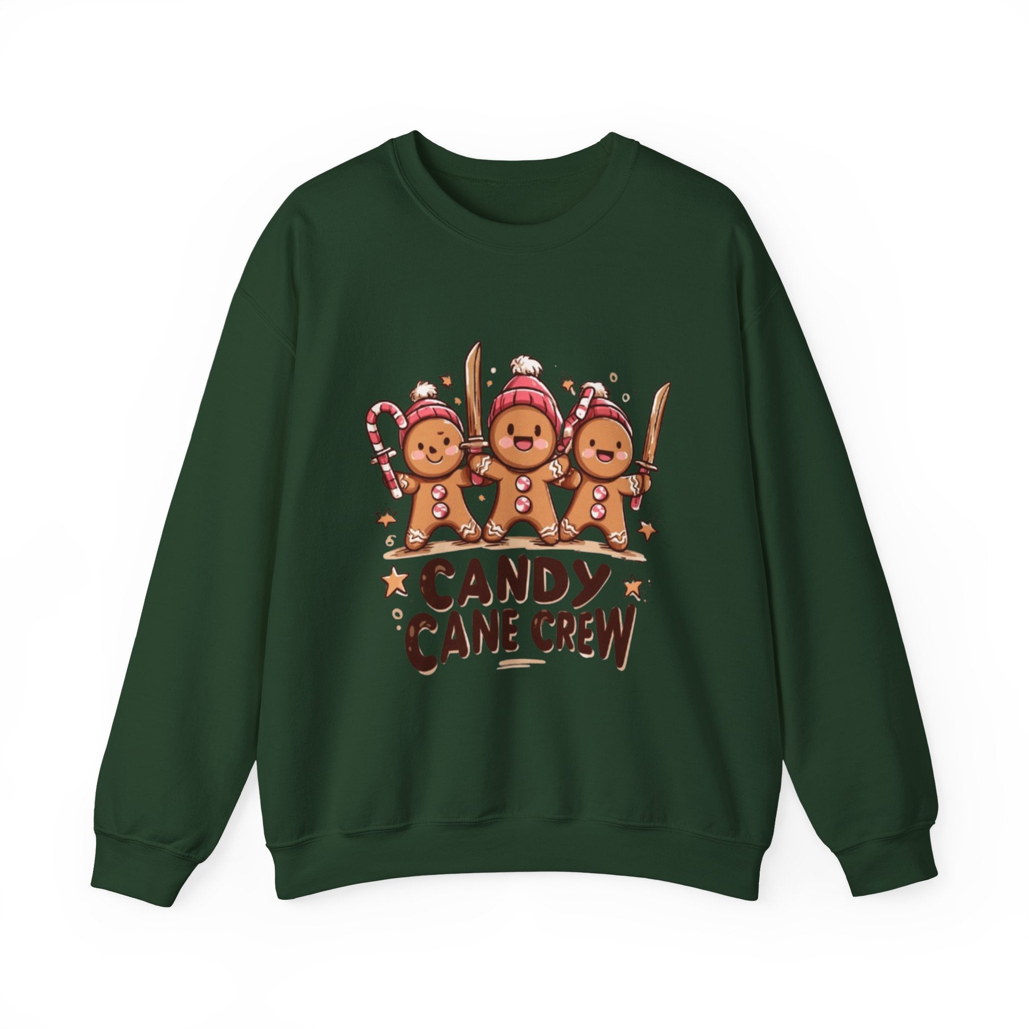 Candy Cane Crew Sweatshirt — Cute Gingerbread 'Candy Cane Crew' Christmas Sweatshirt