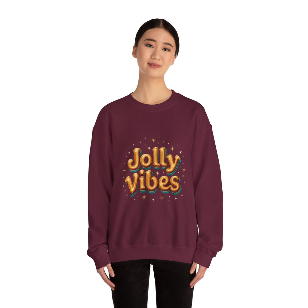 Jolly Vibes Sweatshirt – Cozy Holiday Graphic Crewneck