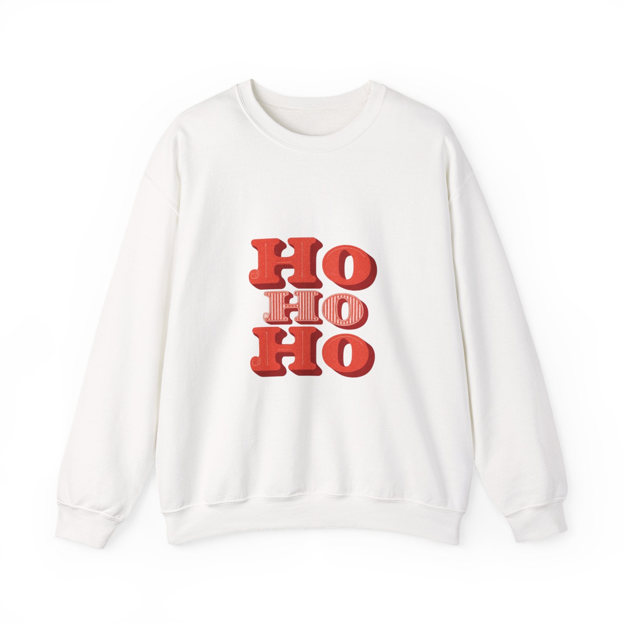Holiday Crewneck Sweatshirt – Retro 'HO HO HO' Christmas Sweatshirt