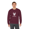 Crewneck Sweatshirt — Subtle ‘Oh Deer.’ Reindeer Graphic Holiday Pullover