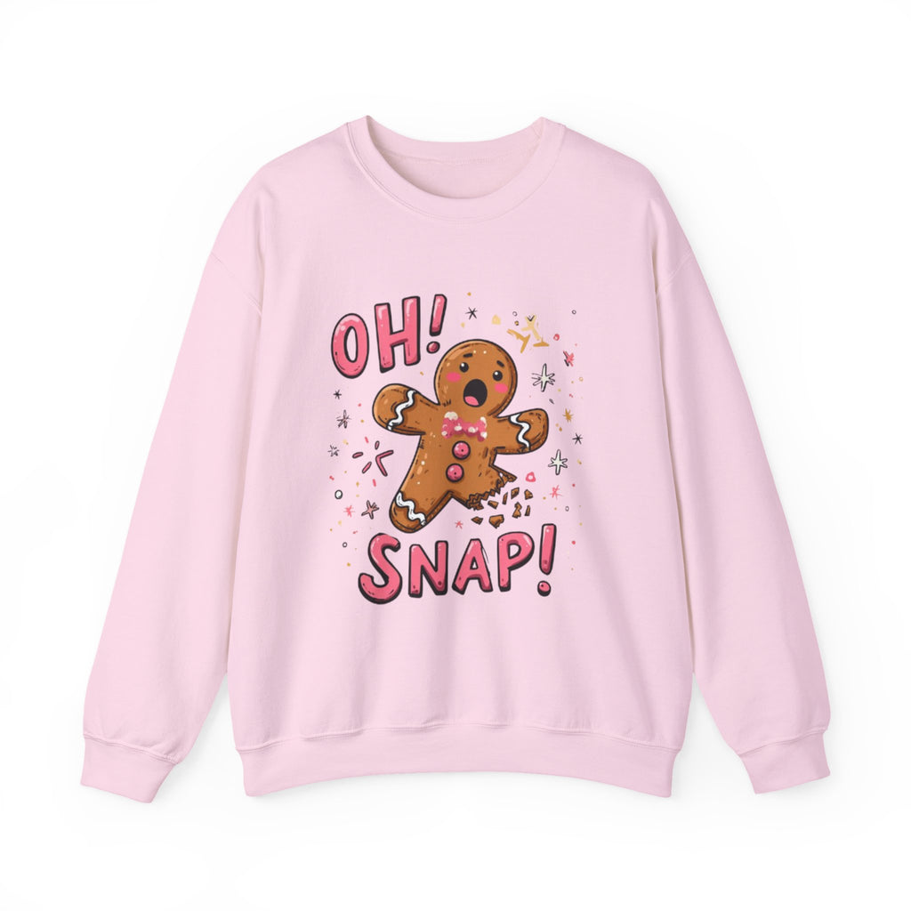 Gingerbread "Oh! Snap!" Crewneck Sweatshirt — Funny Holiday Christmas Sweater