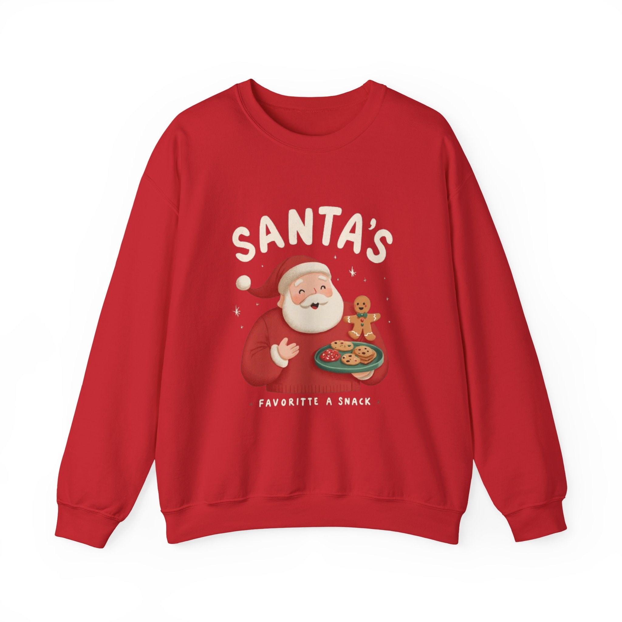 Santa's Favorite Snack Crewneck Sweatshirt — Cute Christmas Santa Cookie Sweatshirt
