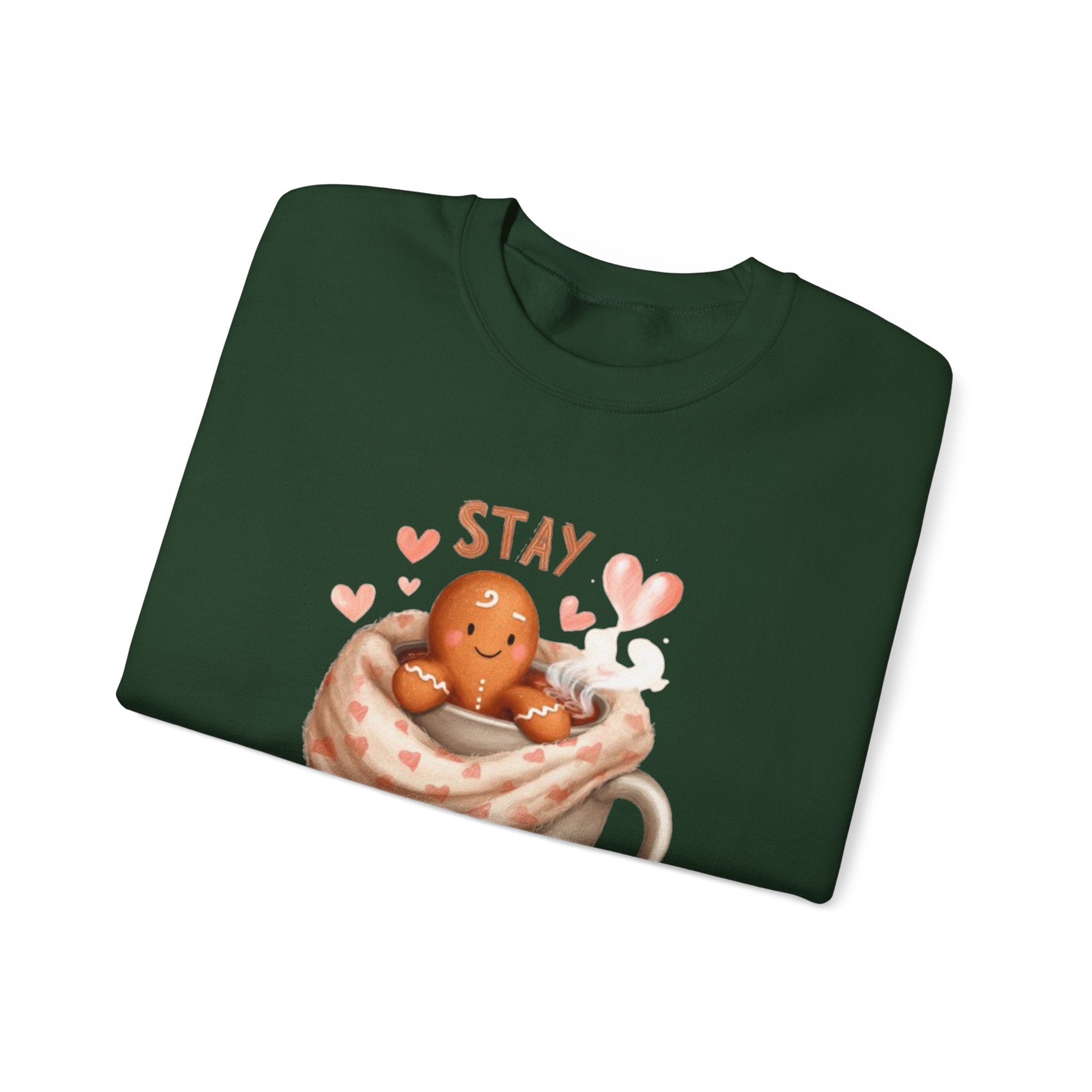 Sweatshirt — "Stay Coz & Sweet" Hot Cocoa Gingerbread Crewneck