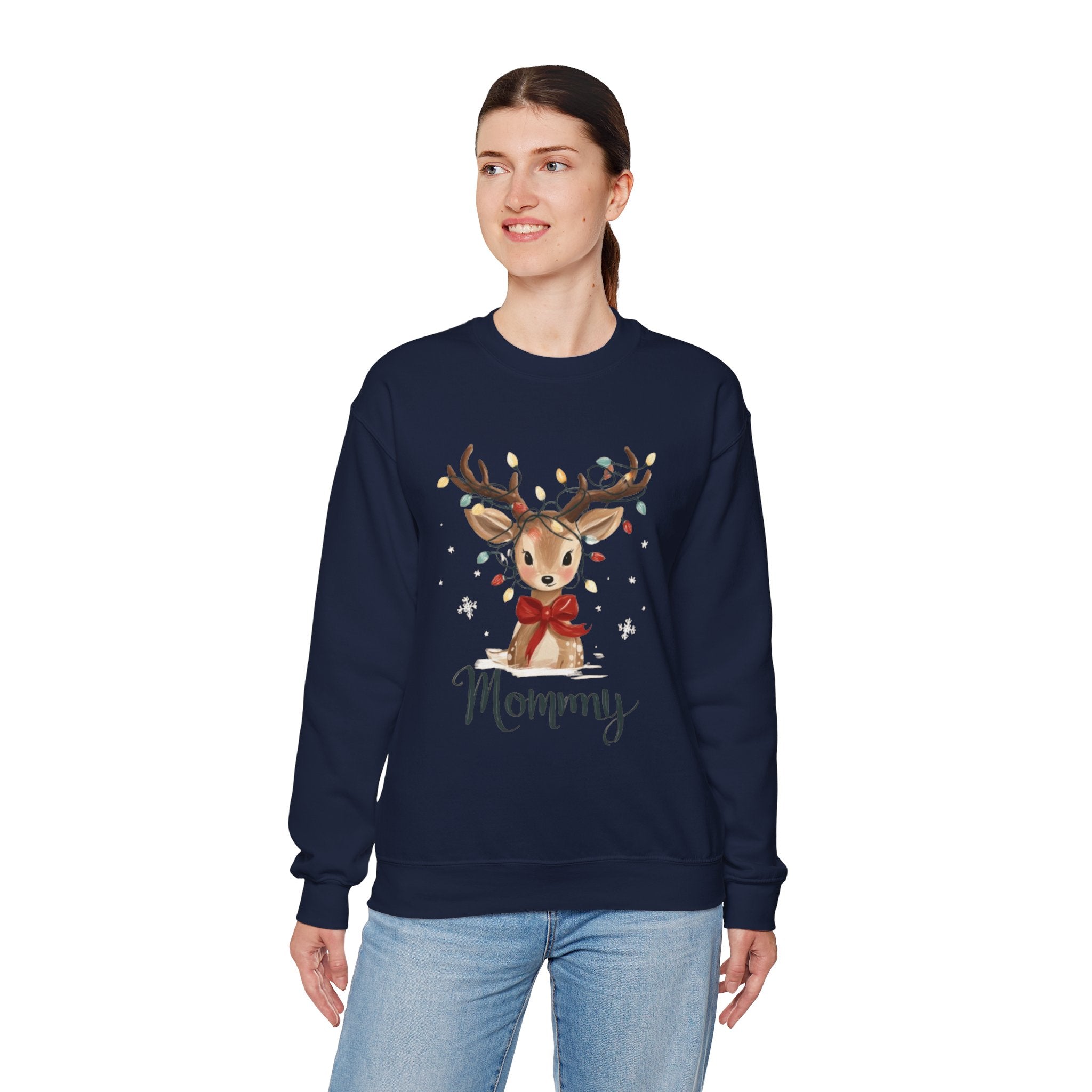 Mommy Reindeer Sweatshirt - Christmas Mom Holiday Crewneck