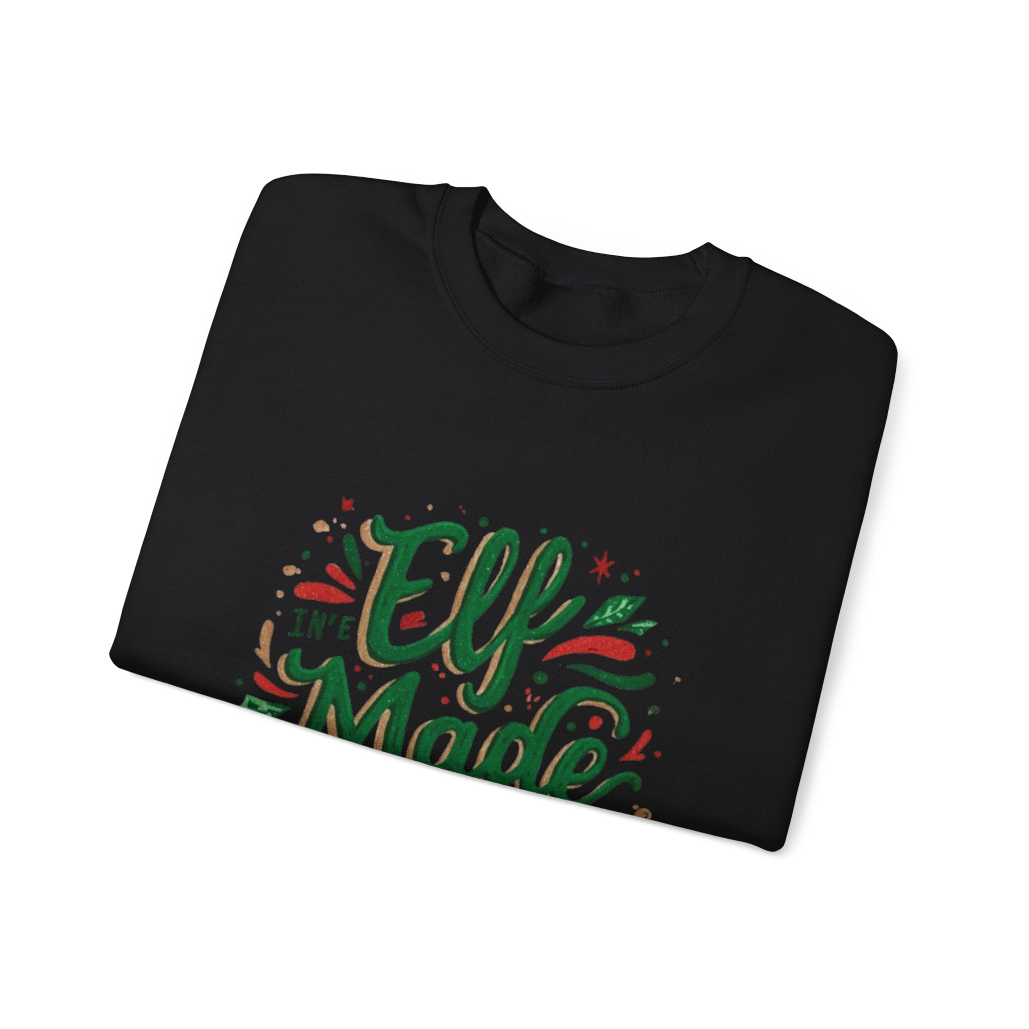 Crewneck Sweatshirt — "Elf Made Do It" Festive Christmas Sweatshirt