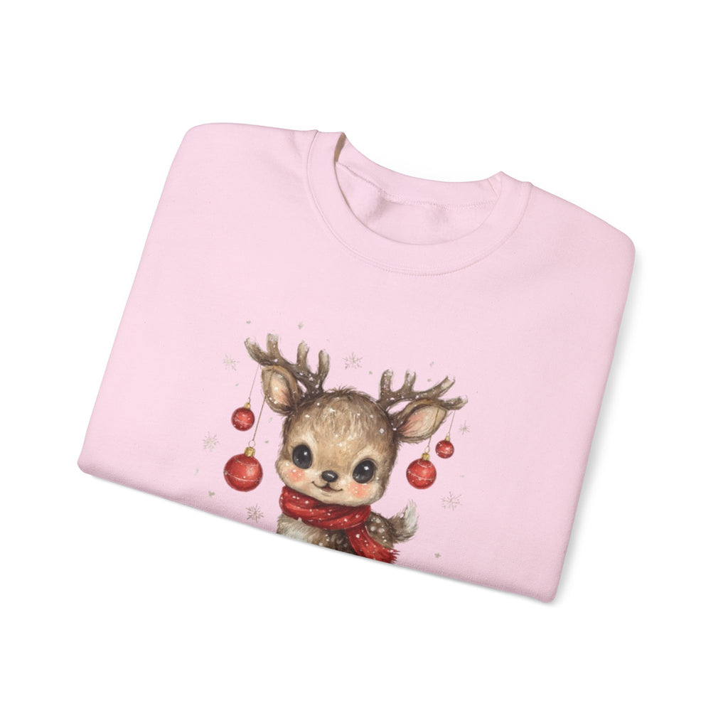 Cute Reindeer 'Little Helper' Sweatshirt – Kids Christmas Crewneck