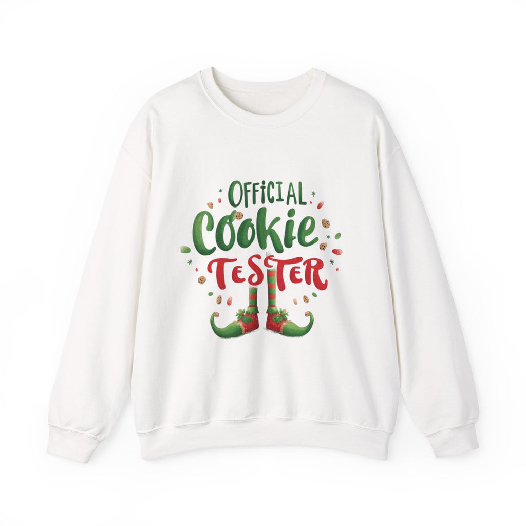 Sweatshirt — "Official Cookie Tester" Christmas Sweatshirt (Holiday Elf Cookie Taster)