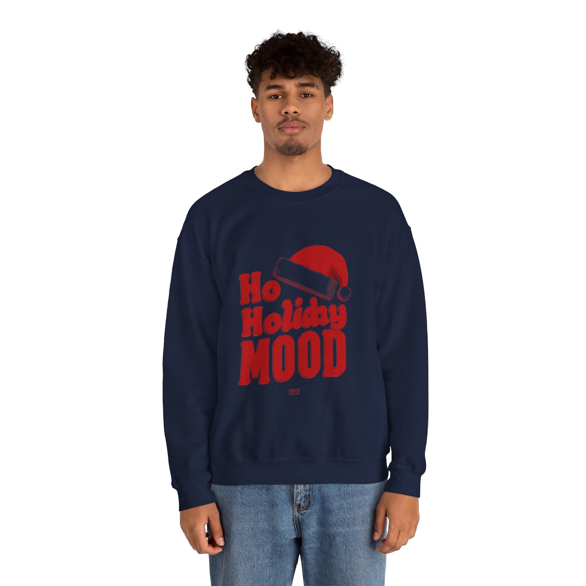 Holiday Mood Sweatshirt — 'Ho Holiday Mood' Christmas Crewneck
