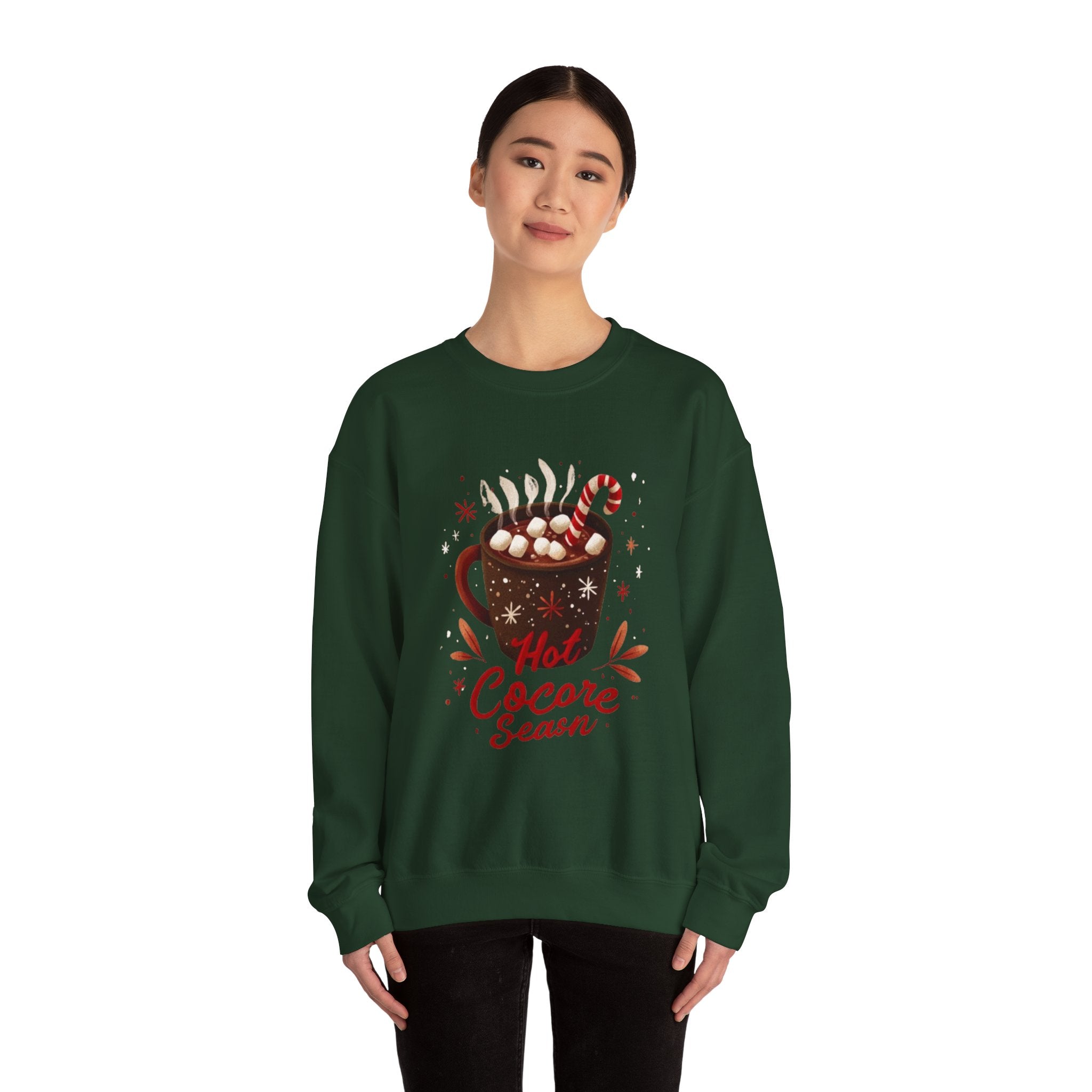 Hot Cocoa Season Sweatshirt — Cozy Winter Hot Chocolate Crewneck