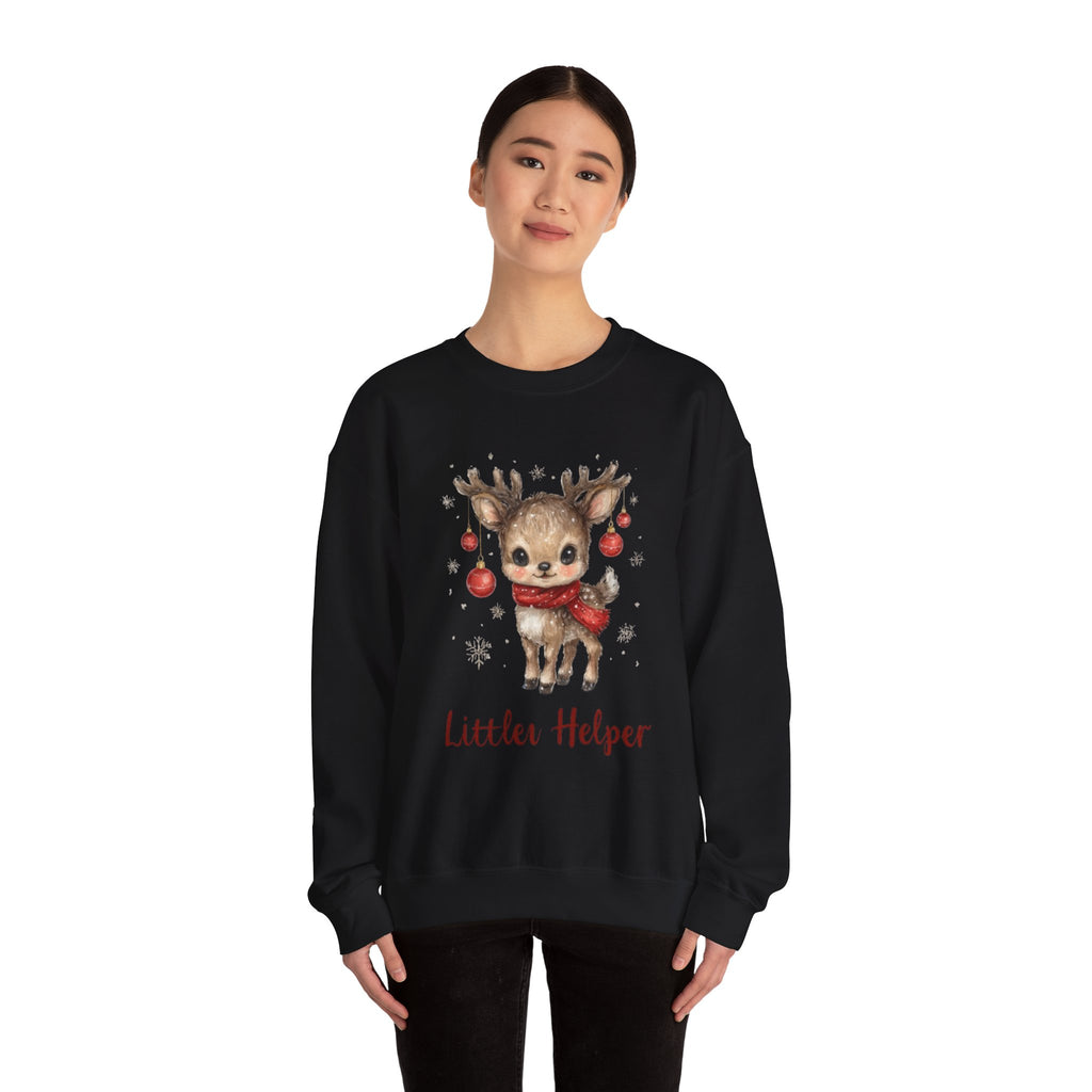 Cute Reindeer 'Little Helper' Sweatshirt – Kids Christmas Crewneck