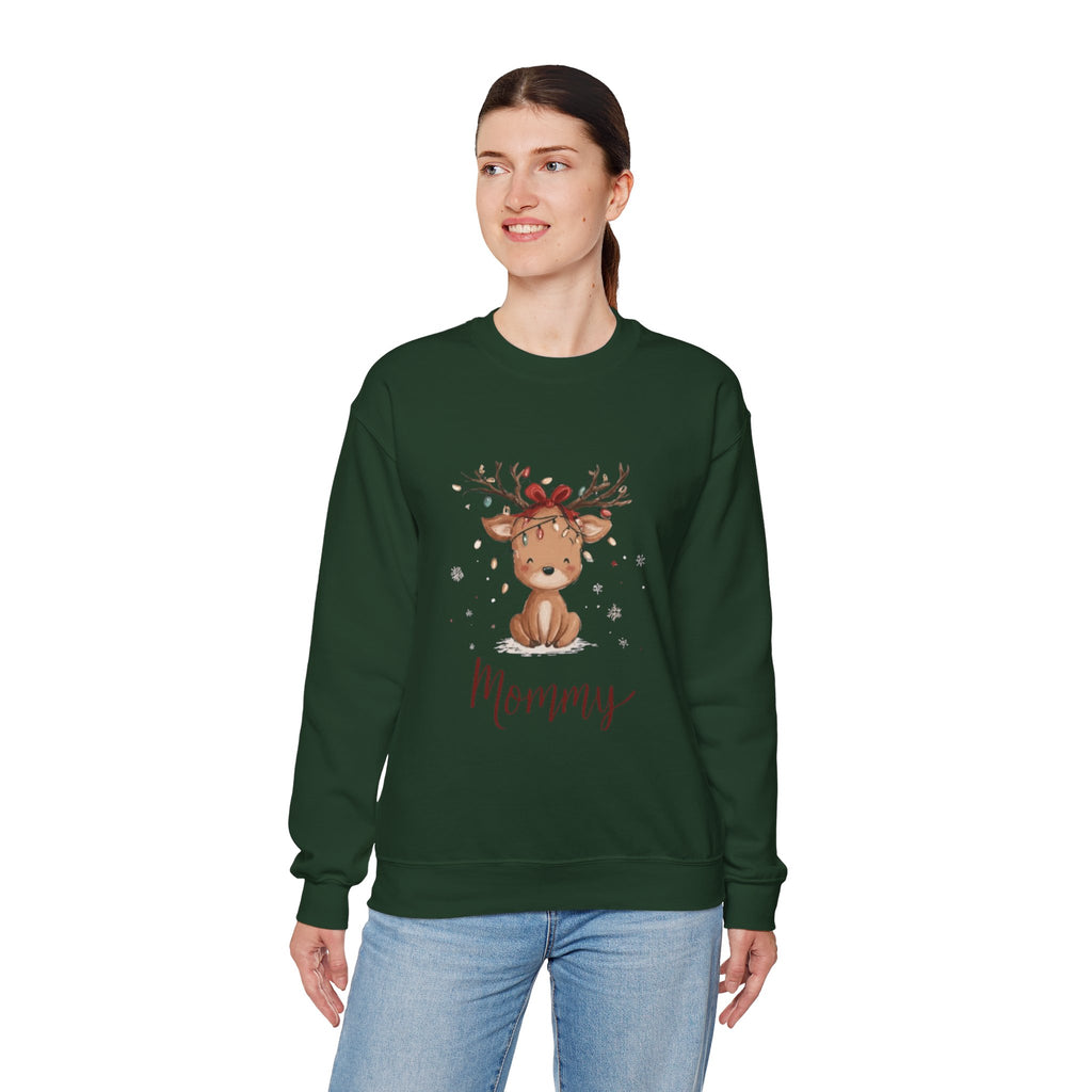 Mommy Reindeer Sweatshirt — Cute Woodland Mama Holiday Crewneck