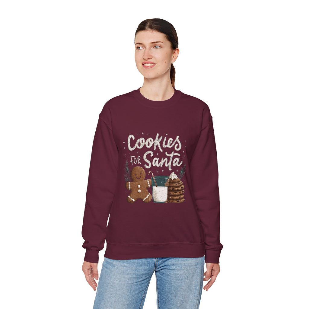 Cookies for Santa Sweatshirt — Christmas Gingerbread Holiday Crewneck