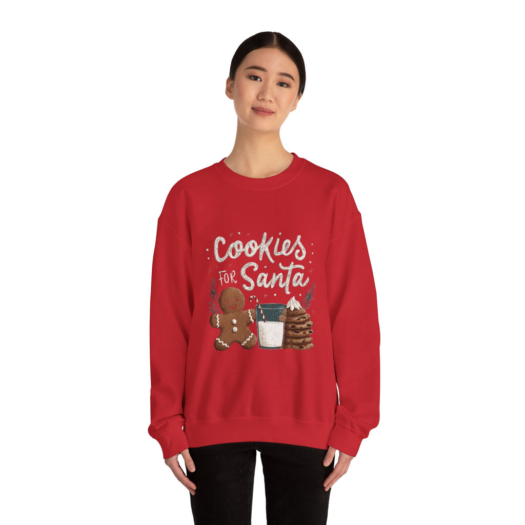 Cookies for Santa Sweatshirt — Christmas Gingerbread Holiday Crewneck