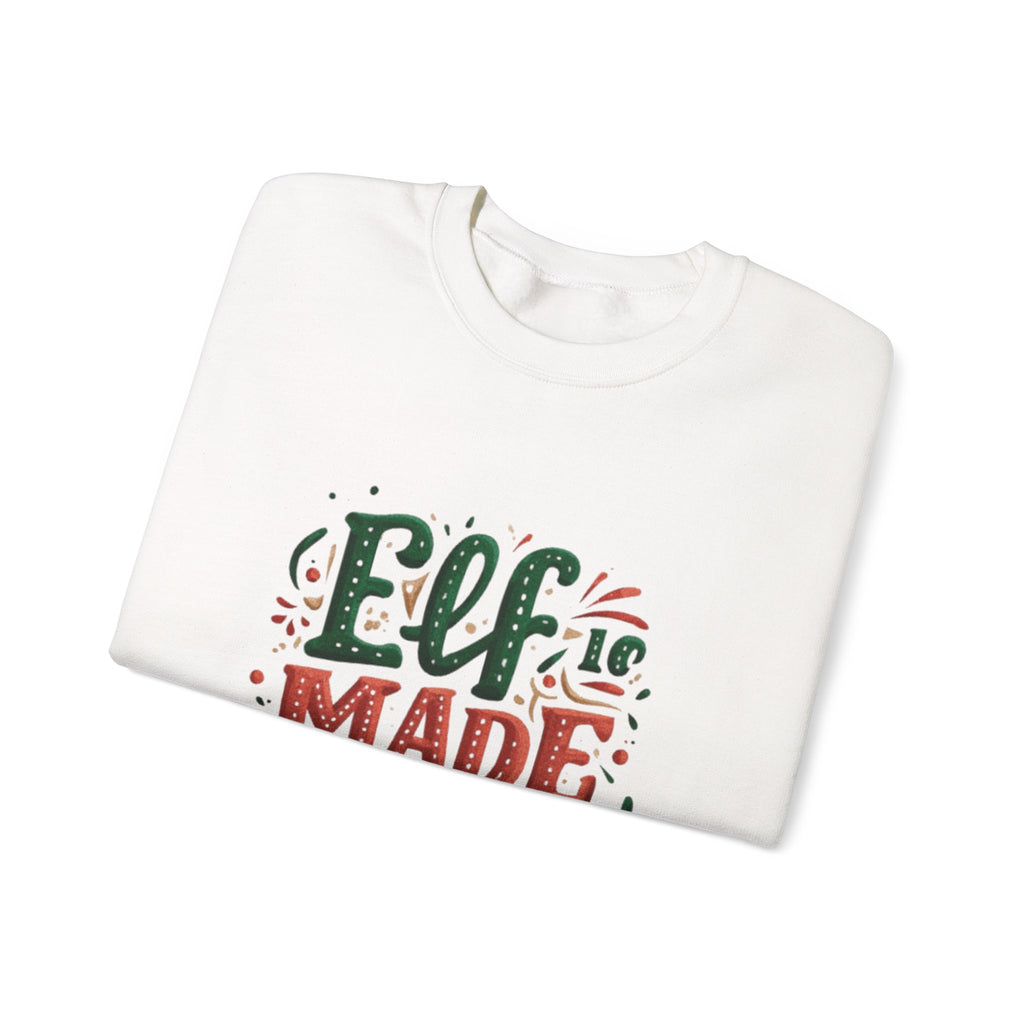 Elf Made Do It Sweatshirt — Funny Christmas Crewneck Holiday Sweater