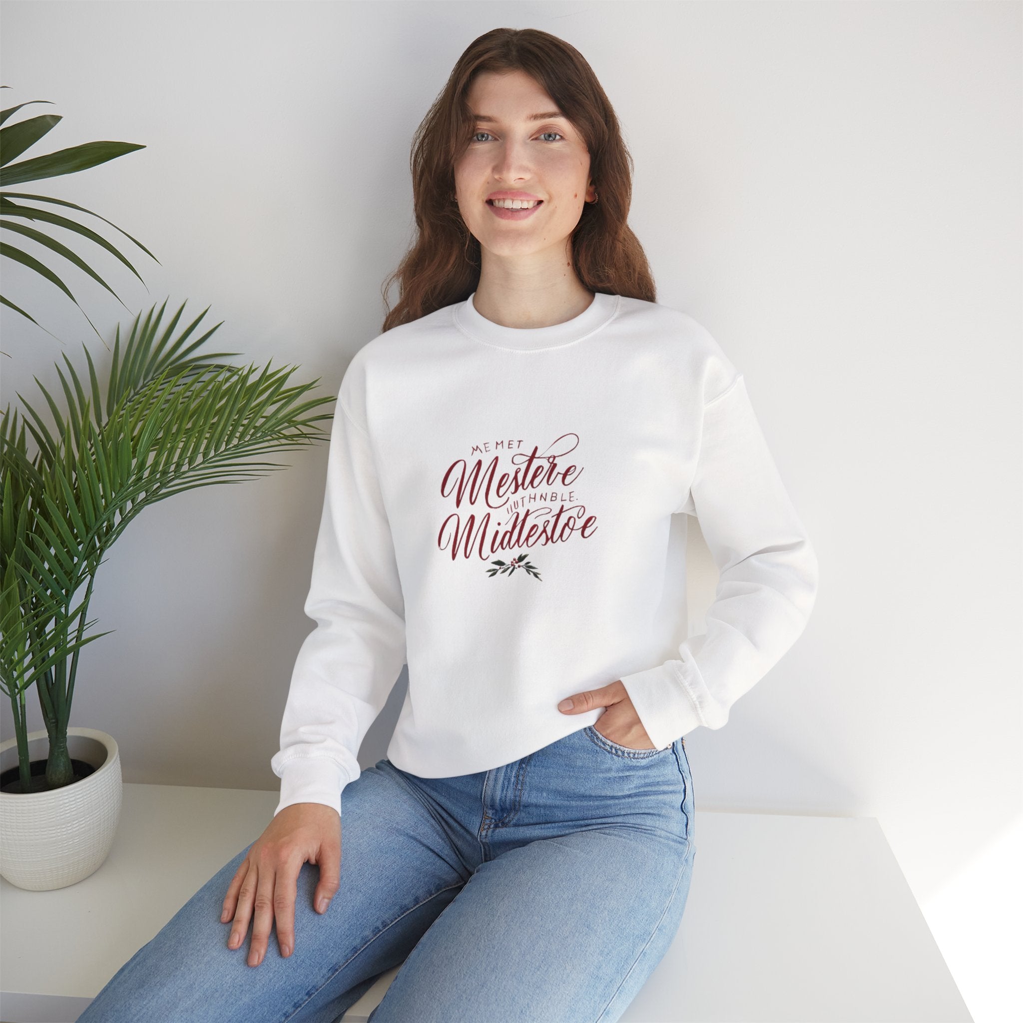Crewneck Sweatshirt — 'Pet Me? I’m the Meister/Midlestoe' Script Design