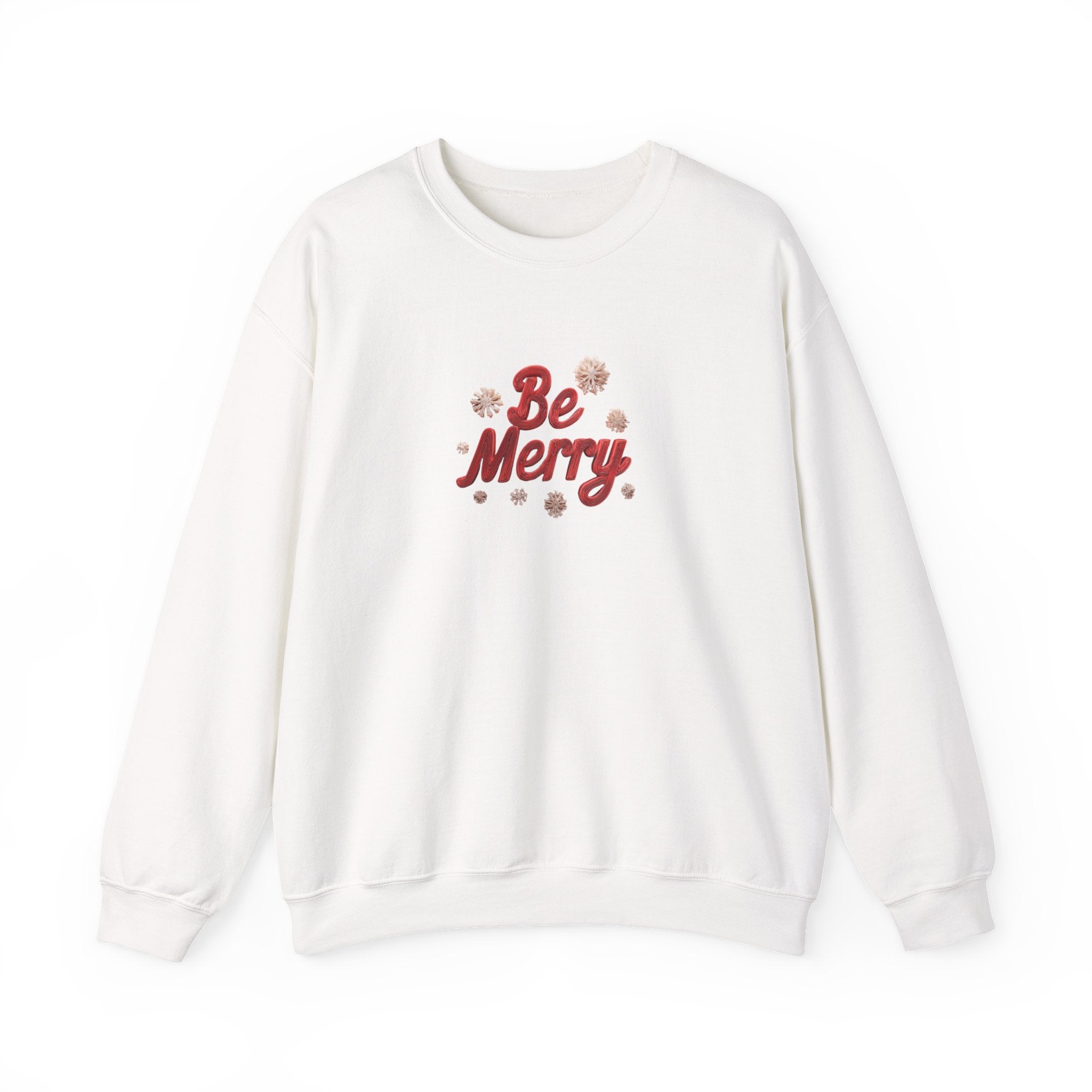 Be Merry Crewneck Sweatshirt — Festive Holiday Graphic Sweatshirt