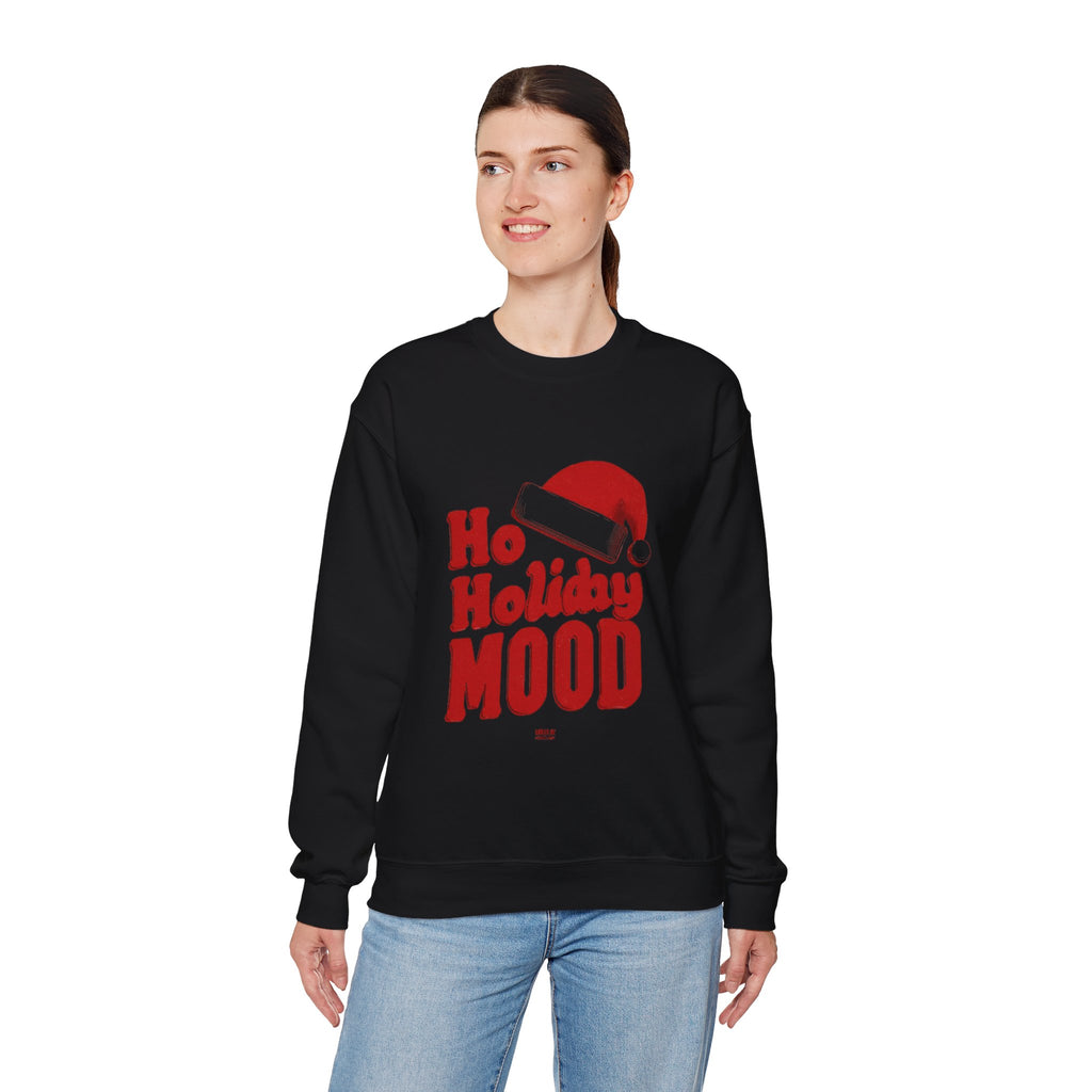 Holiday Mood Sweatshirt — 'Ho Holiday Mood' Christmas Crewneck