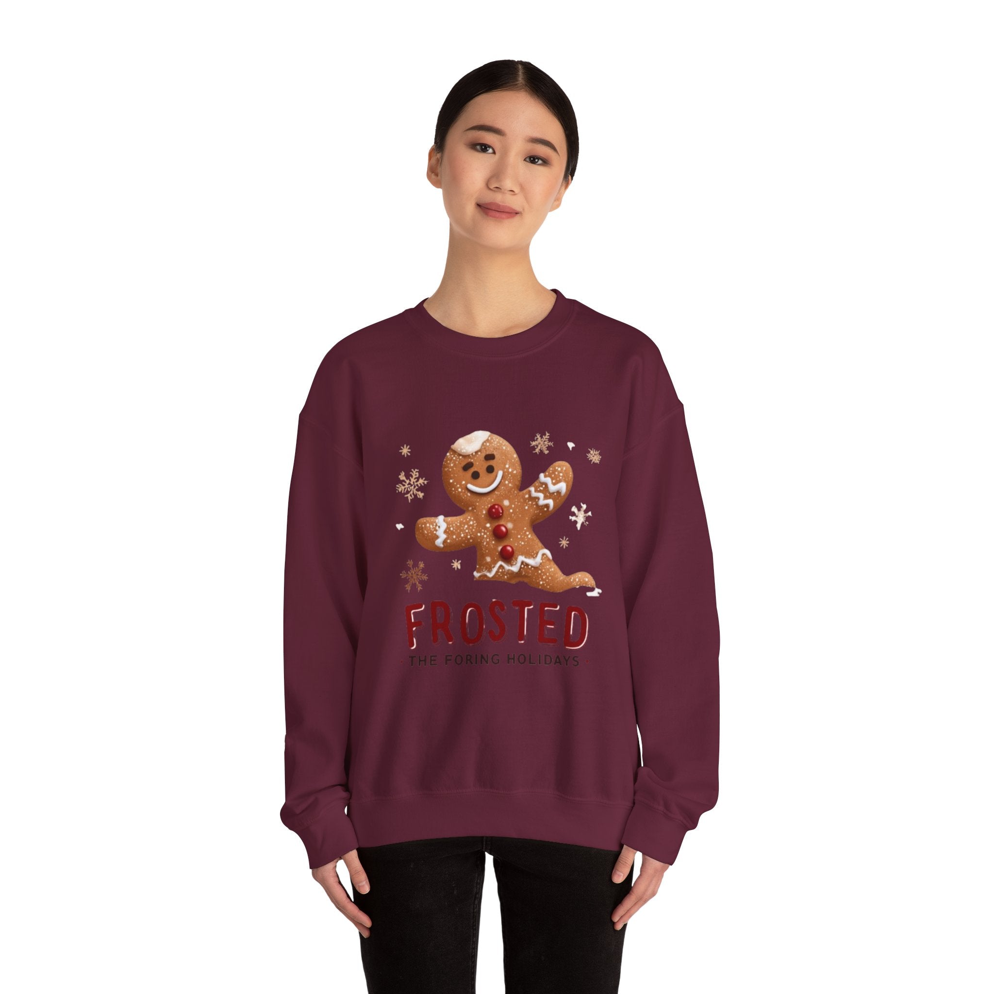 Gingerbread 'Frosted' Holiday Sweatshirt — Cute Christmas Cookie Crewneck