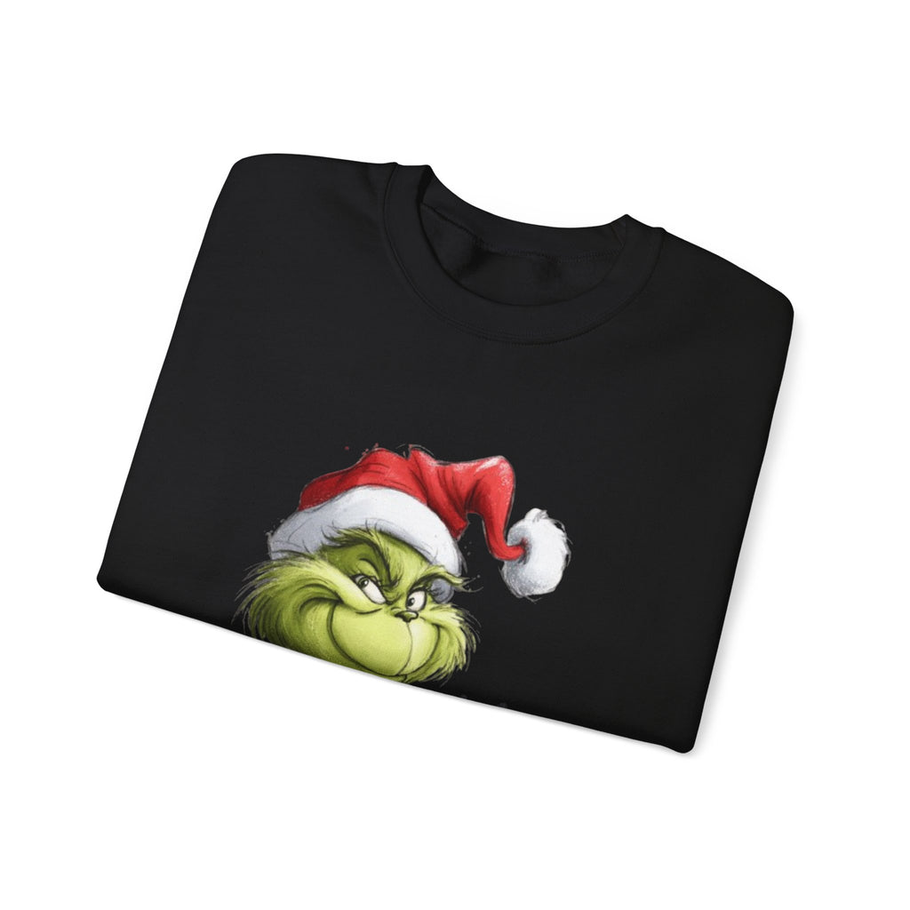 Grinch Santa Crewneck Sweatshirt — 'Ho Ho' Holiday Sweater