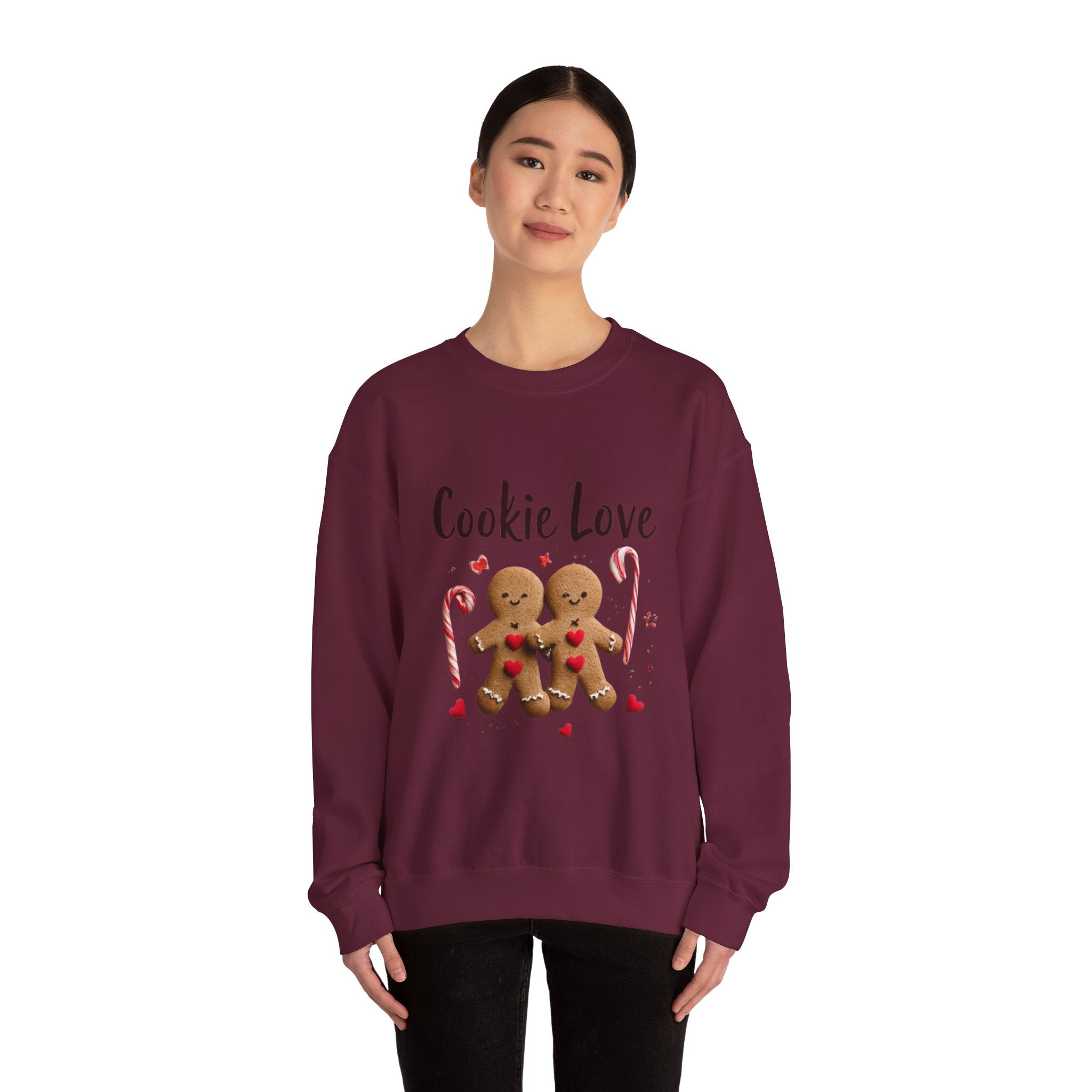 Cookie Love Sweatshirt — Cute Gingerbread Couple Holiday Crewneck