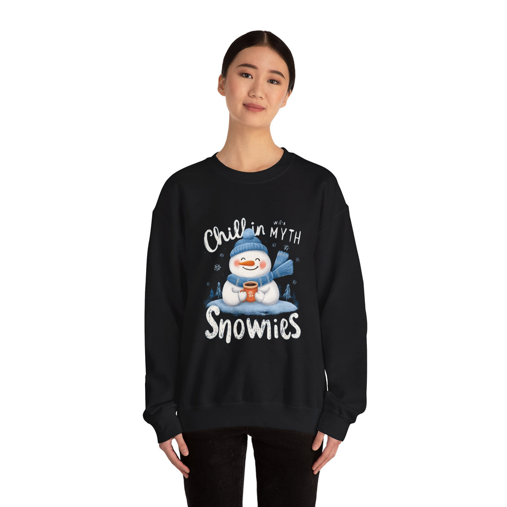 Snowman Sweatshirt — "Chillin' With My Snowmies" Cozy Winter Crewneck