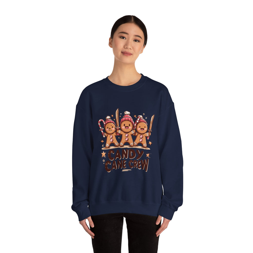 Candy Cane Crew Sweatshirt — Cute Gingerbread 'Candy Cane Crew' Christmas Sweatshirt