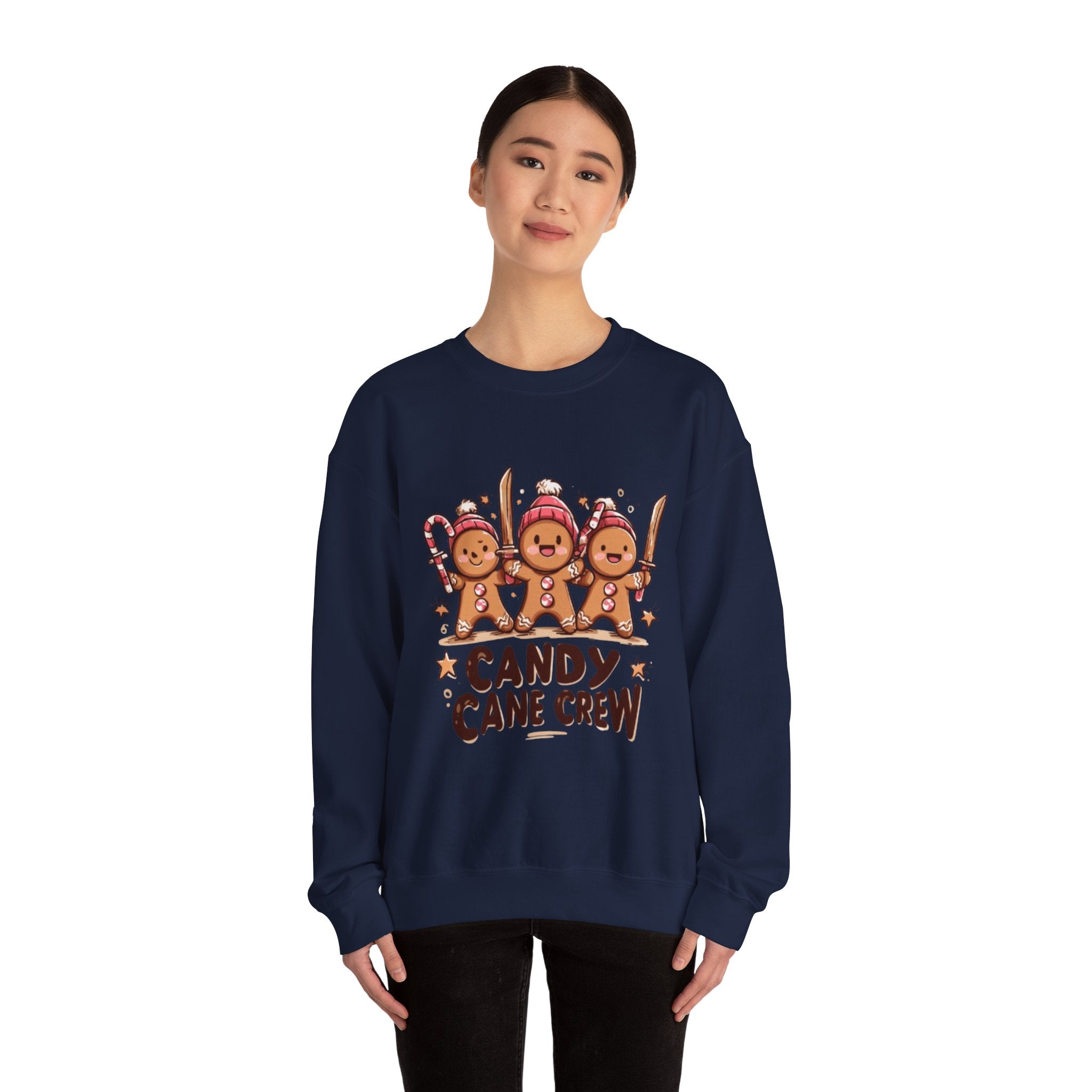 Candy Cane Crew Sweatshirt — Cute Gingerbread 'Candy Cane Crew' Christmas Sweatshirt