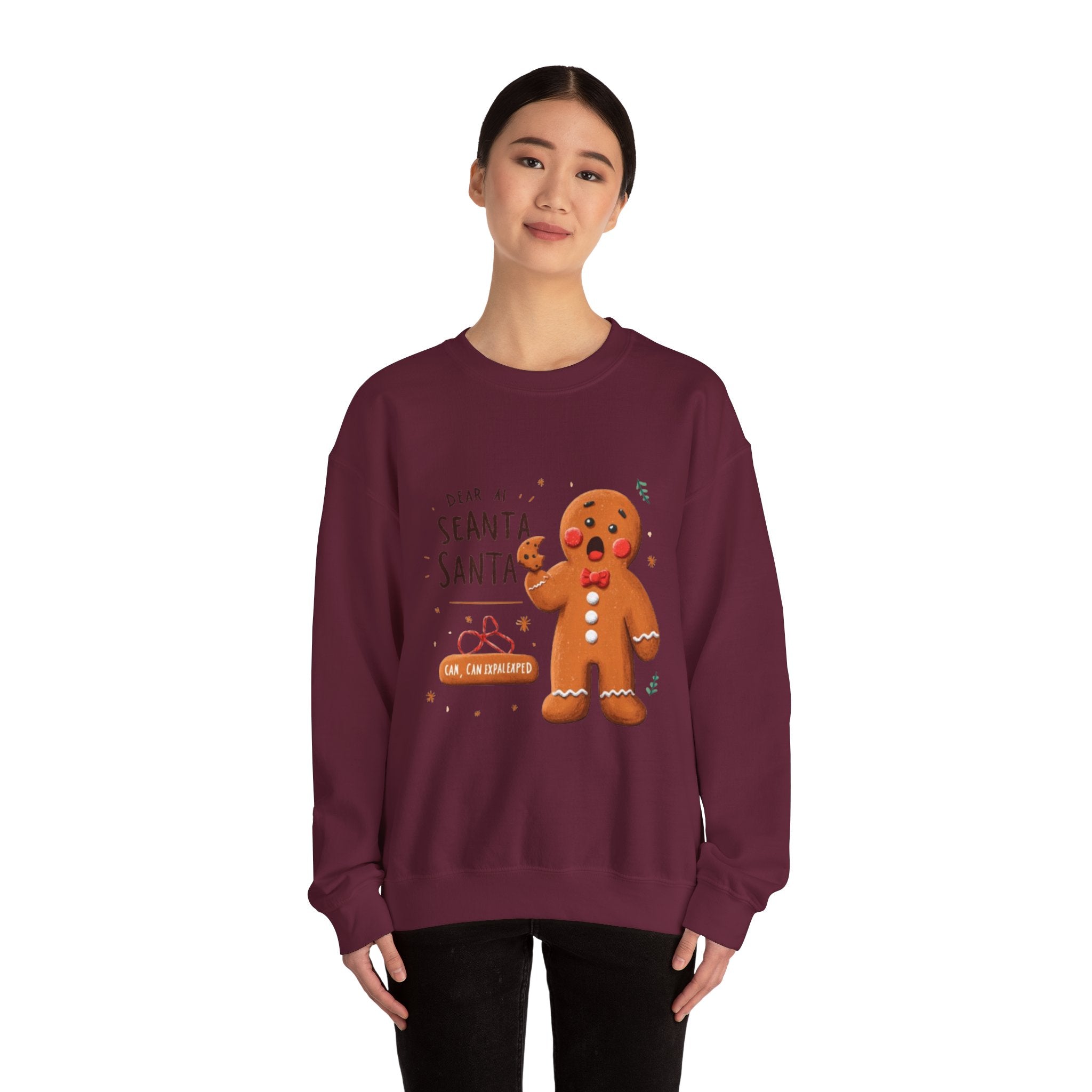 Gingerbread Cookie "Dear Santa" Crewneck Sweatshirt