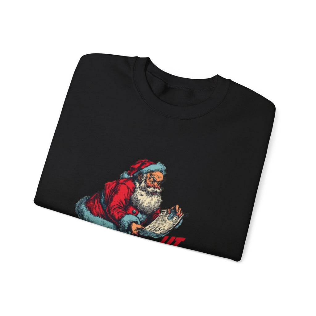 Christmas Sweatshirt - Vintage Santa "I’m Checking Twice" Holiday Crewneck