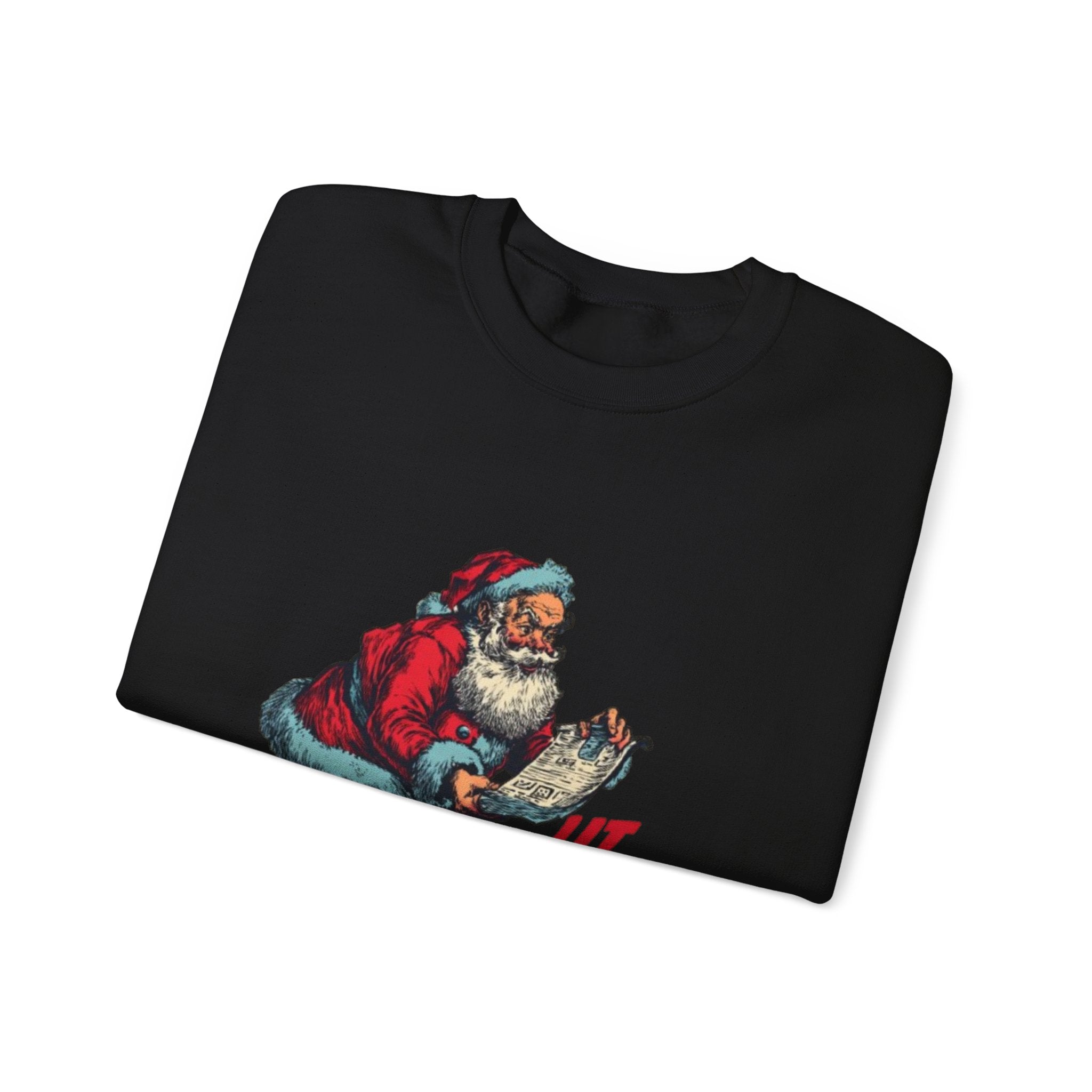 Christmas Sweatshirt - Vintage Santa "I’m Checking Twice" Holiday Crewneck