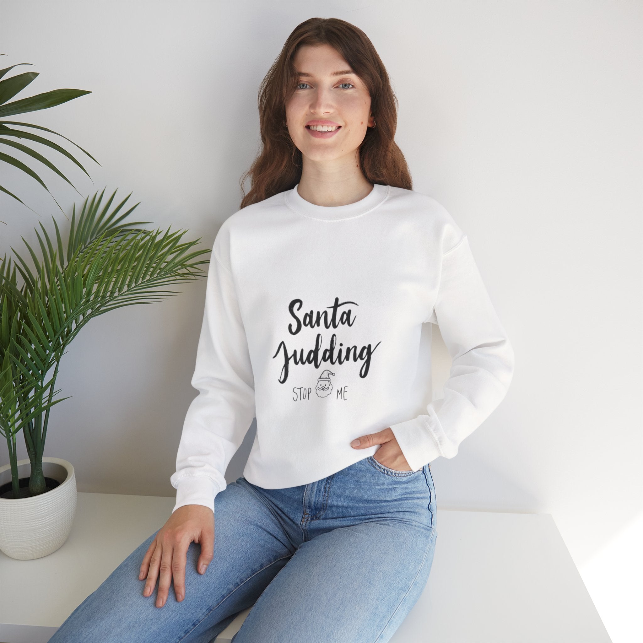 Sweatshirt - “Santa Judging” Funny Christmas Crewneck Holiday Sweatshirt