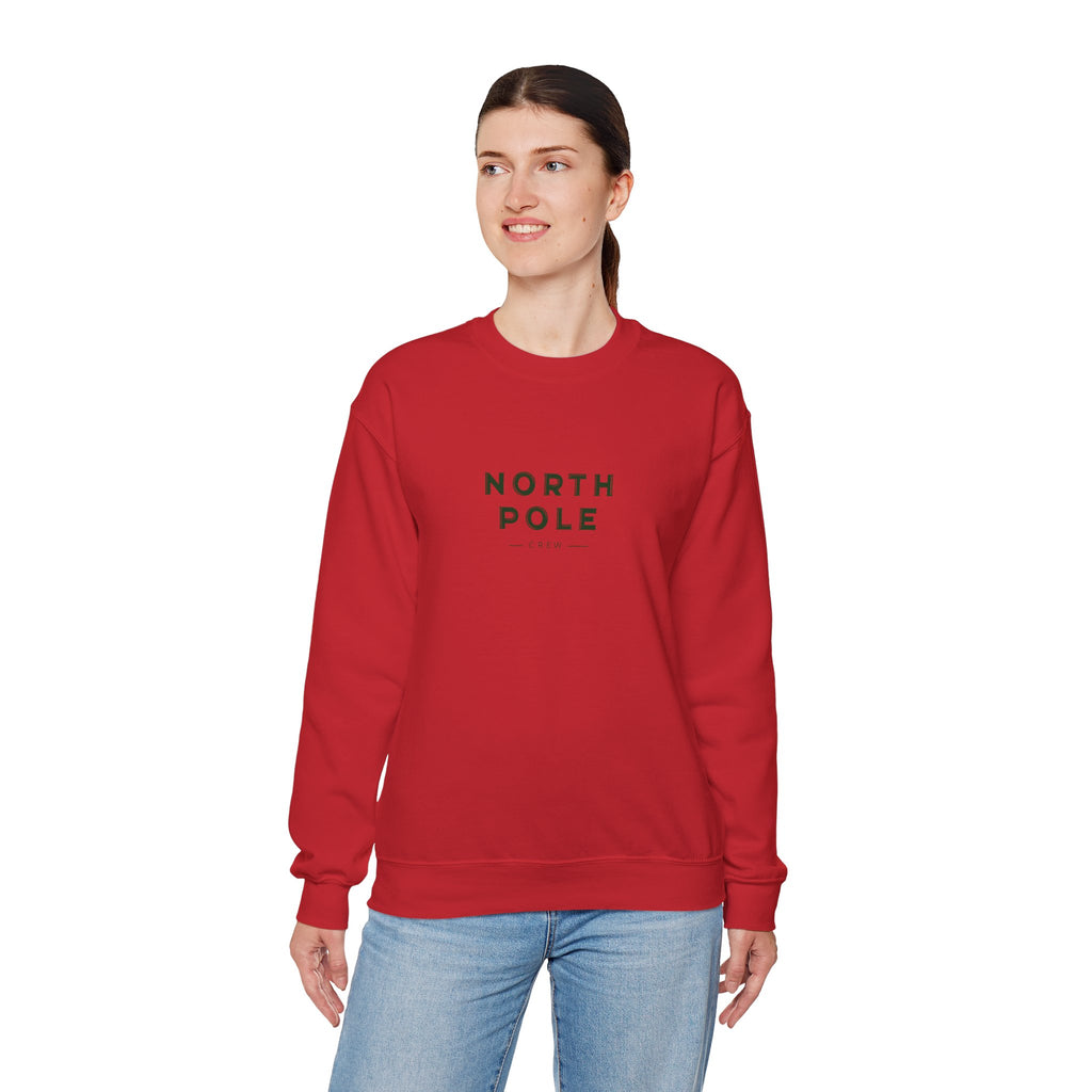 North Pole Crewneck Sweatshirt — Minimal Holiday Graphic Pullover