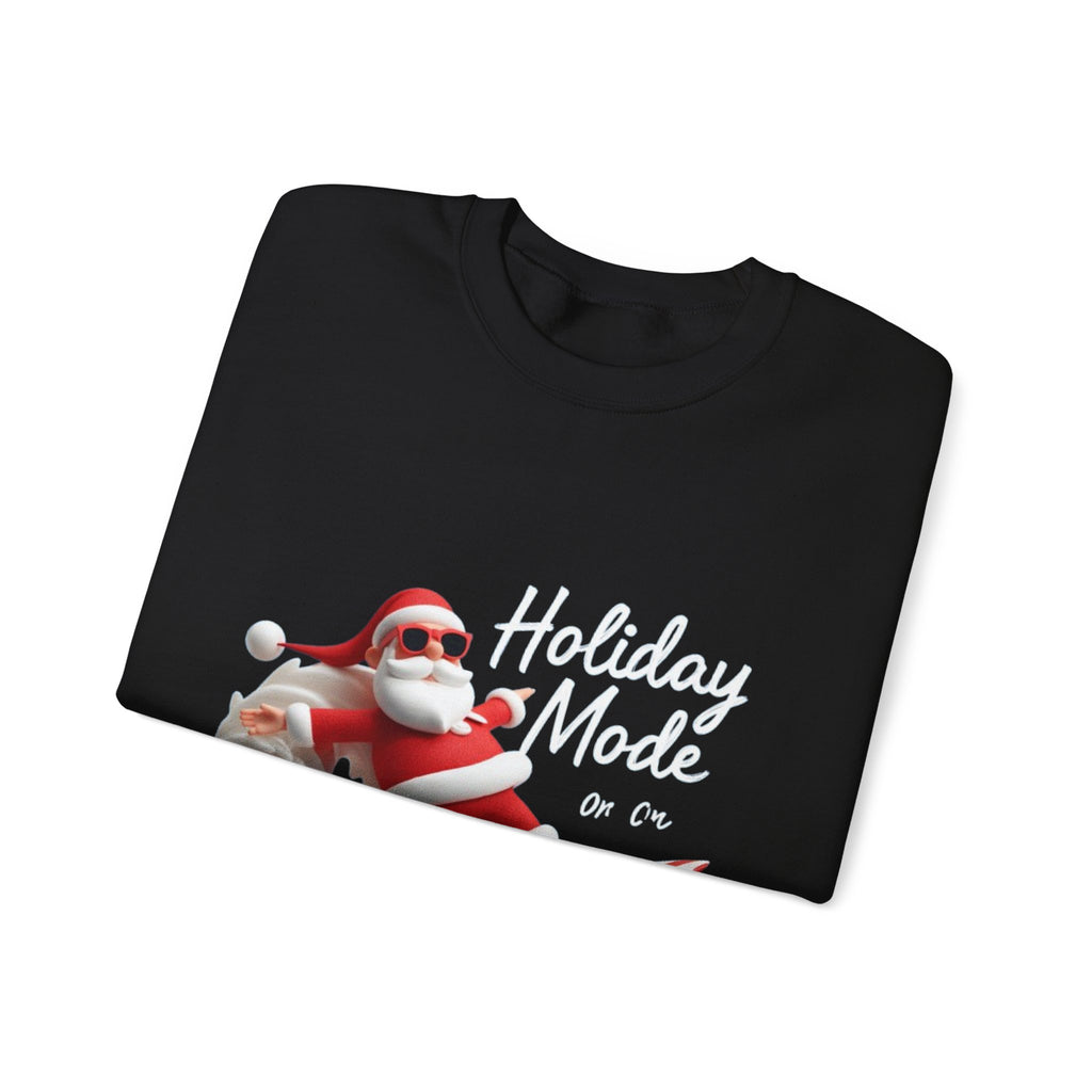 Santa Surfing Candy Cane Crewneck Sweatshirt