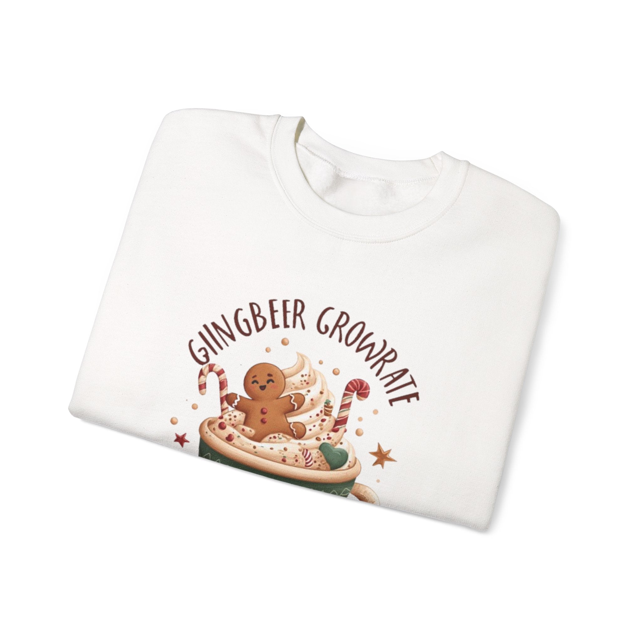 Gingerbread Hot Cocoa Sweatshirt — "Ginger Beer Grownrath" Latte Lover Crewneck