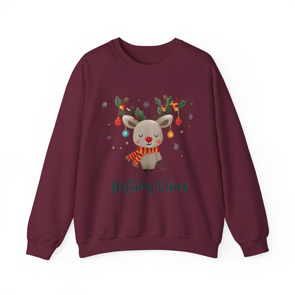 Holiday Vibes Reindeer Sweatshirt
