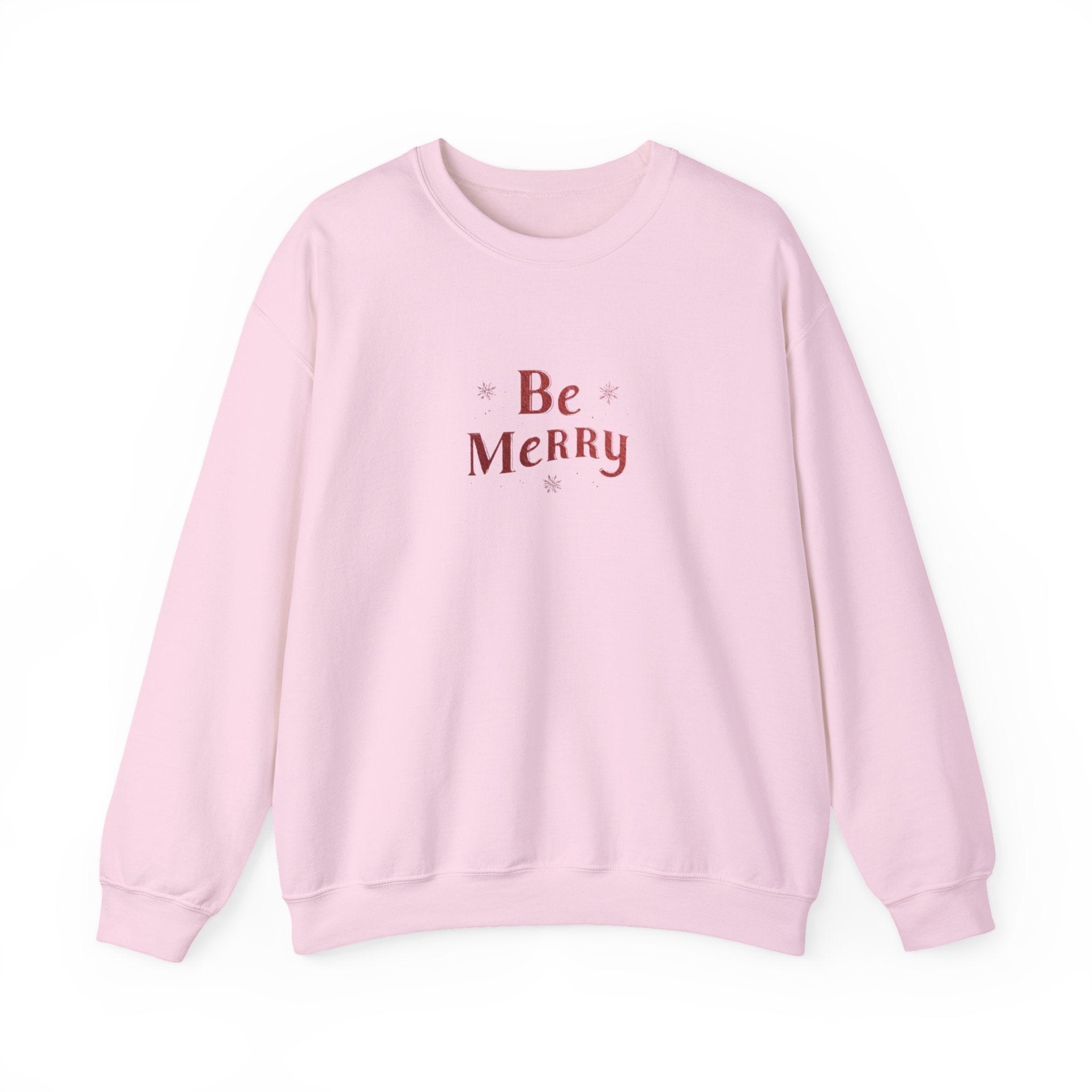 Be Merry Crewneck Sweatshirt — Minimal Holiday Christmas Pullover