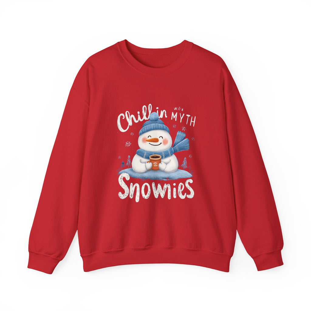 Snowman Sweatshirt — "Chillin' With My Snowmies" Cozy Winter Crewneck