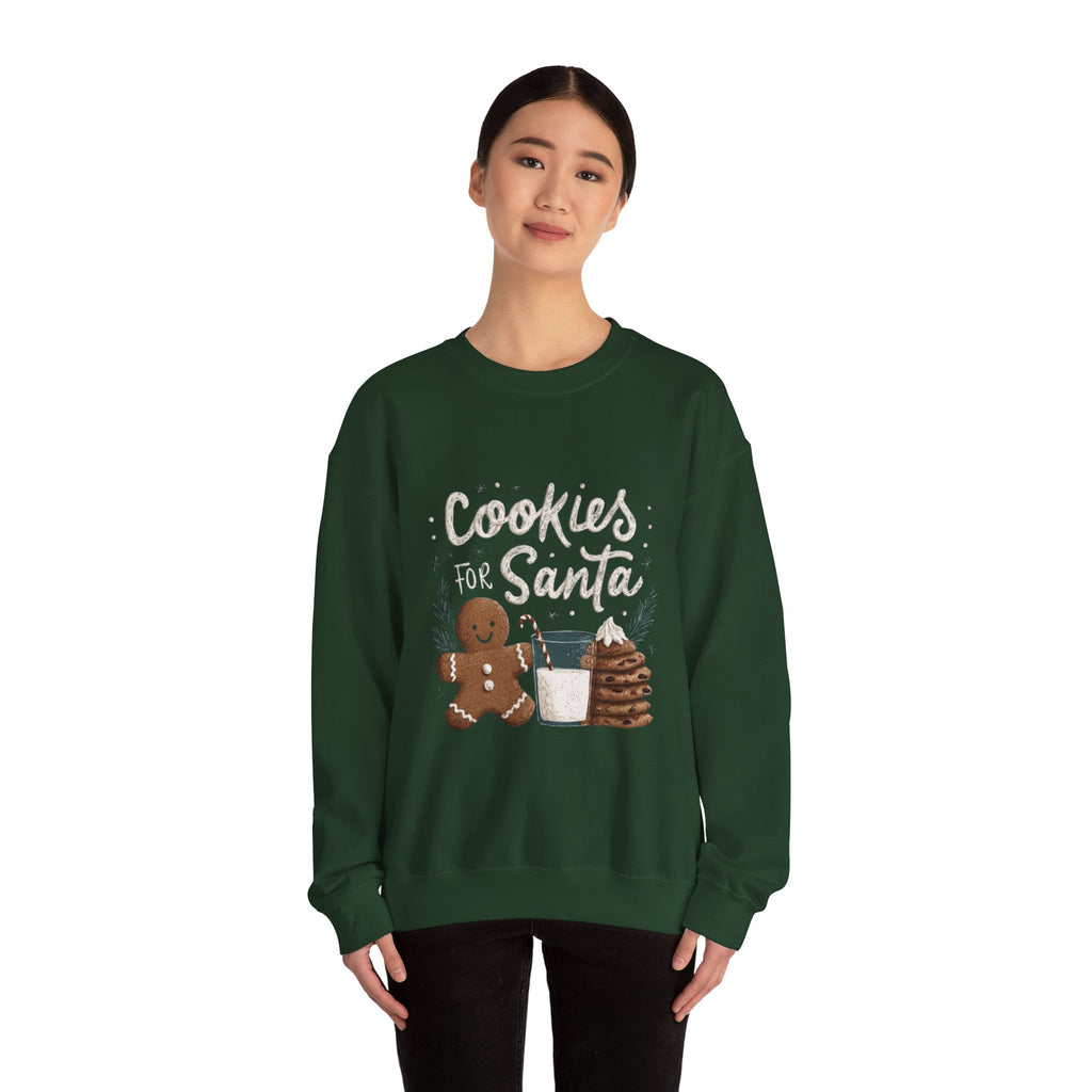 Cookies for Santa Sweatshirt — Christmas Gingerbread Holiday Crewneck