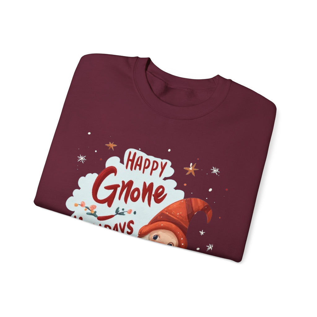 Happy Gnome Holidays Sweatshirt — Cute Christmas Gnome Holiday Crewneck