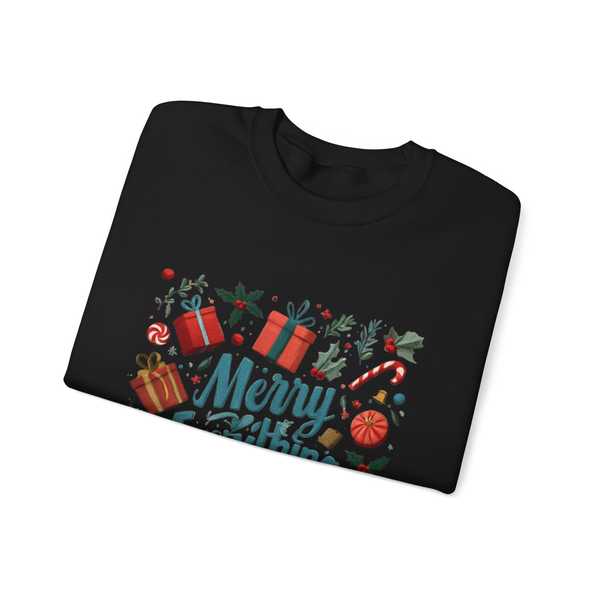Crewneck Sweatshirt - Merry Everything Holiday Graphic Sweatshirt