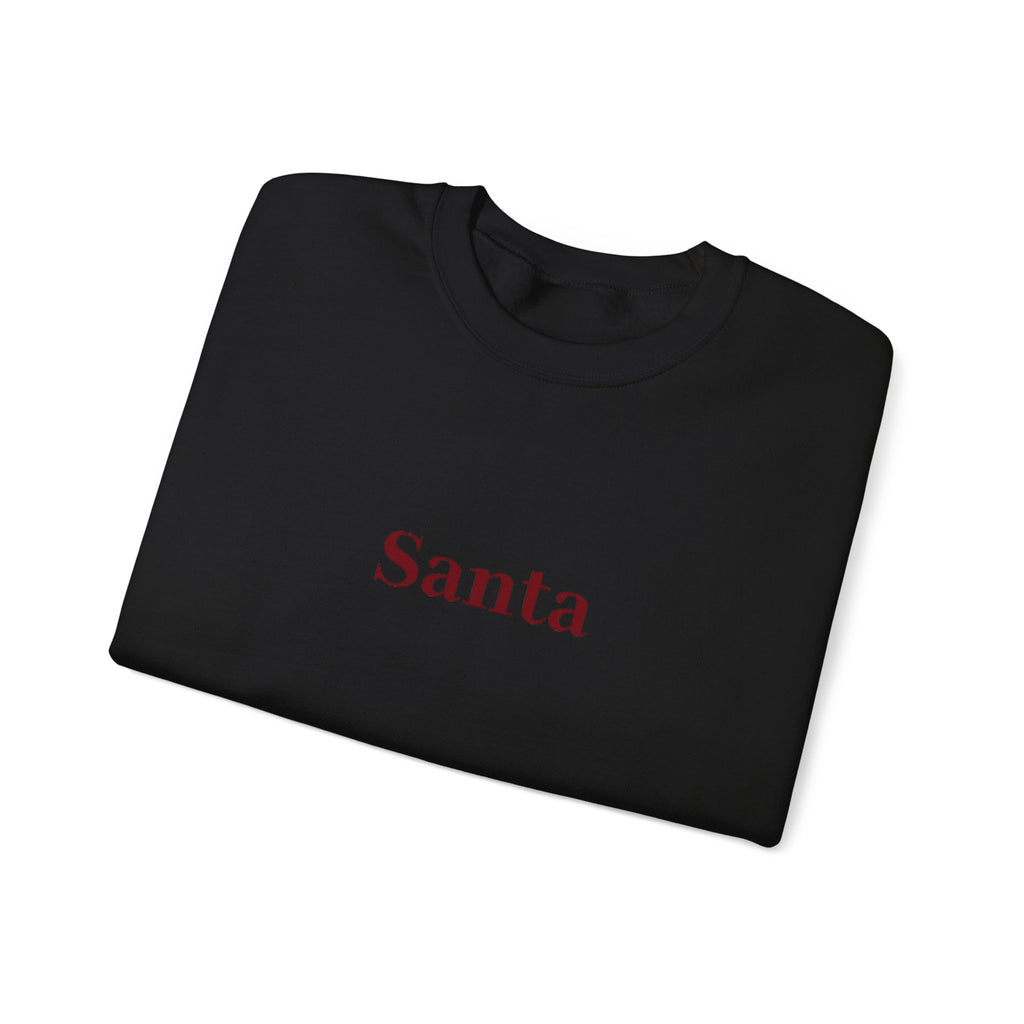 Santa Crewneck Sweatshirt — Minimal Holiday Pullover