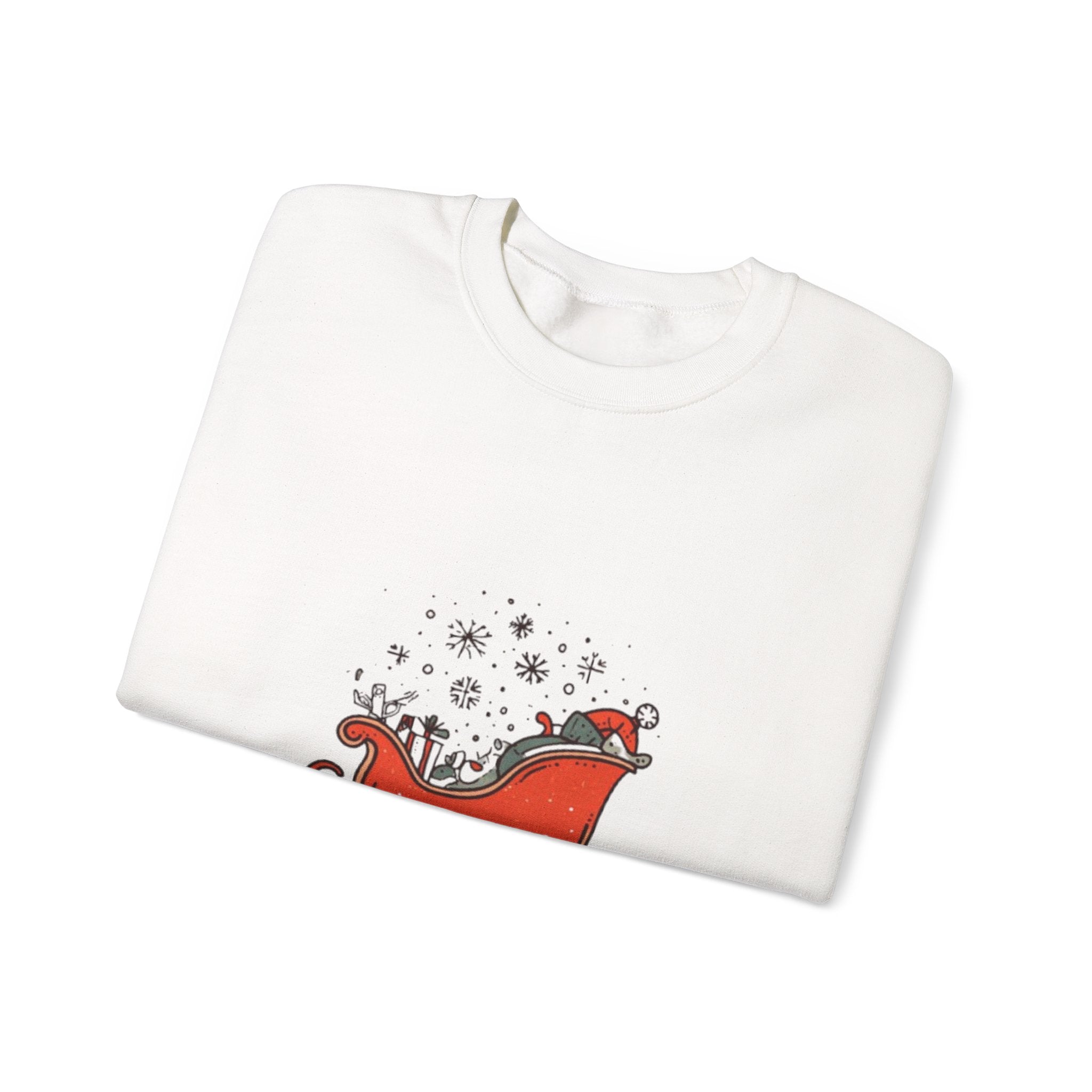 Sweatshirt - 'Sleigh All Day' Red Santa Sleigh Christmas Crewneck
