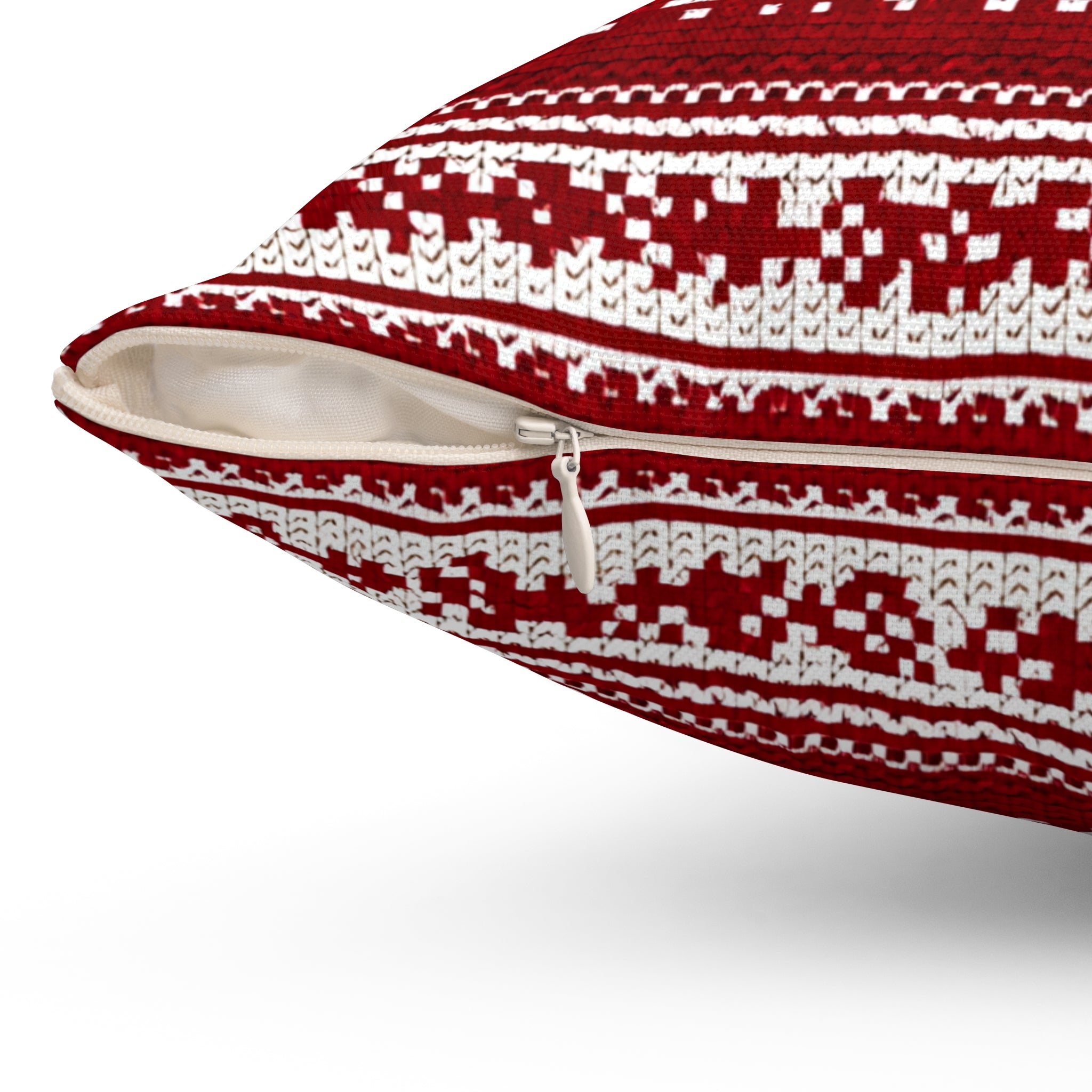 Holiday Reindeer Knit-Style Square Pillow