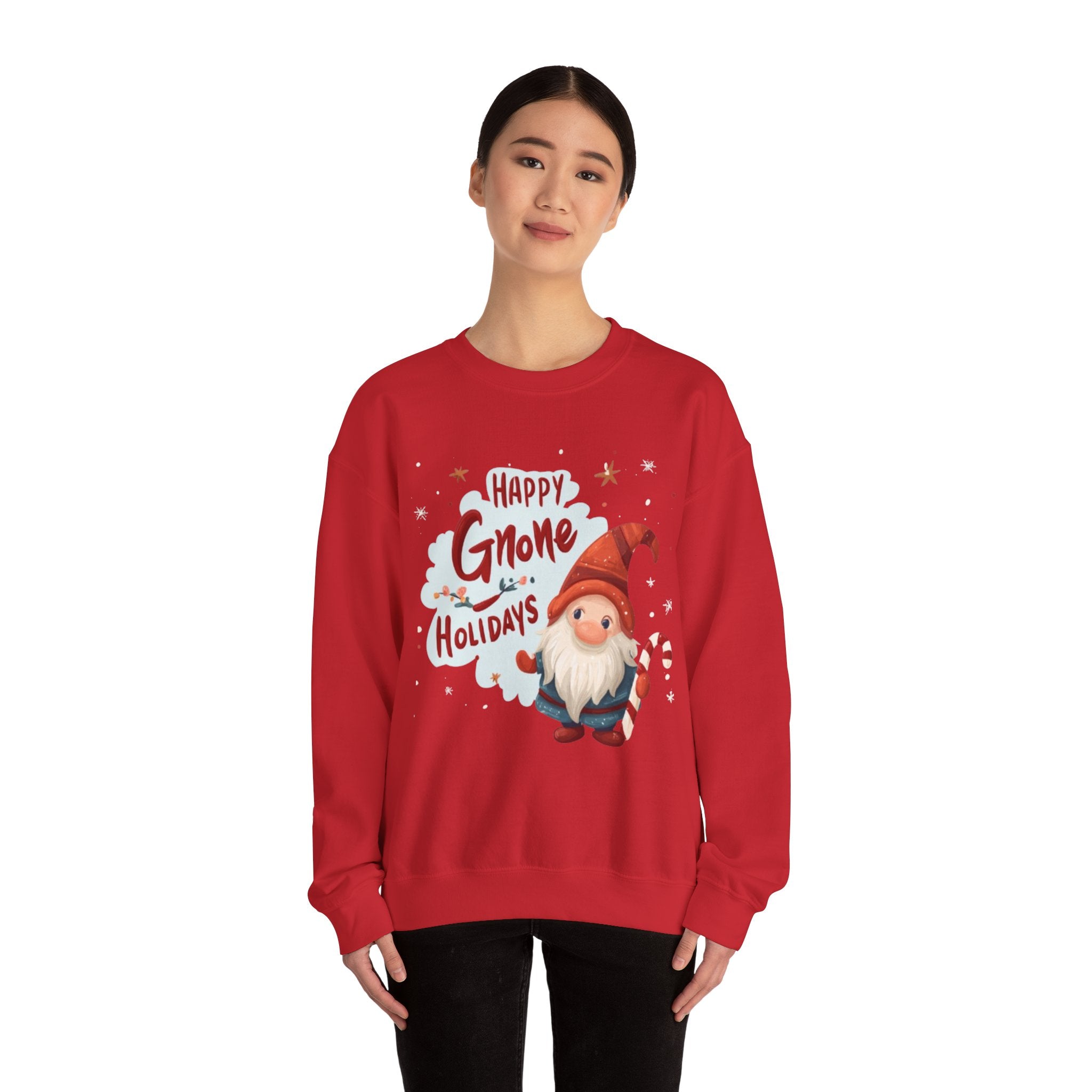 Happy Gnome Holidays Sweatshirt — Cute Christmas Gnome Holiday Crewneck
