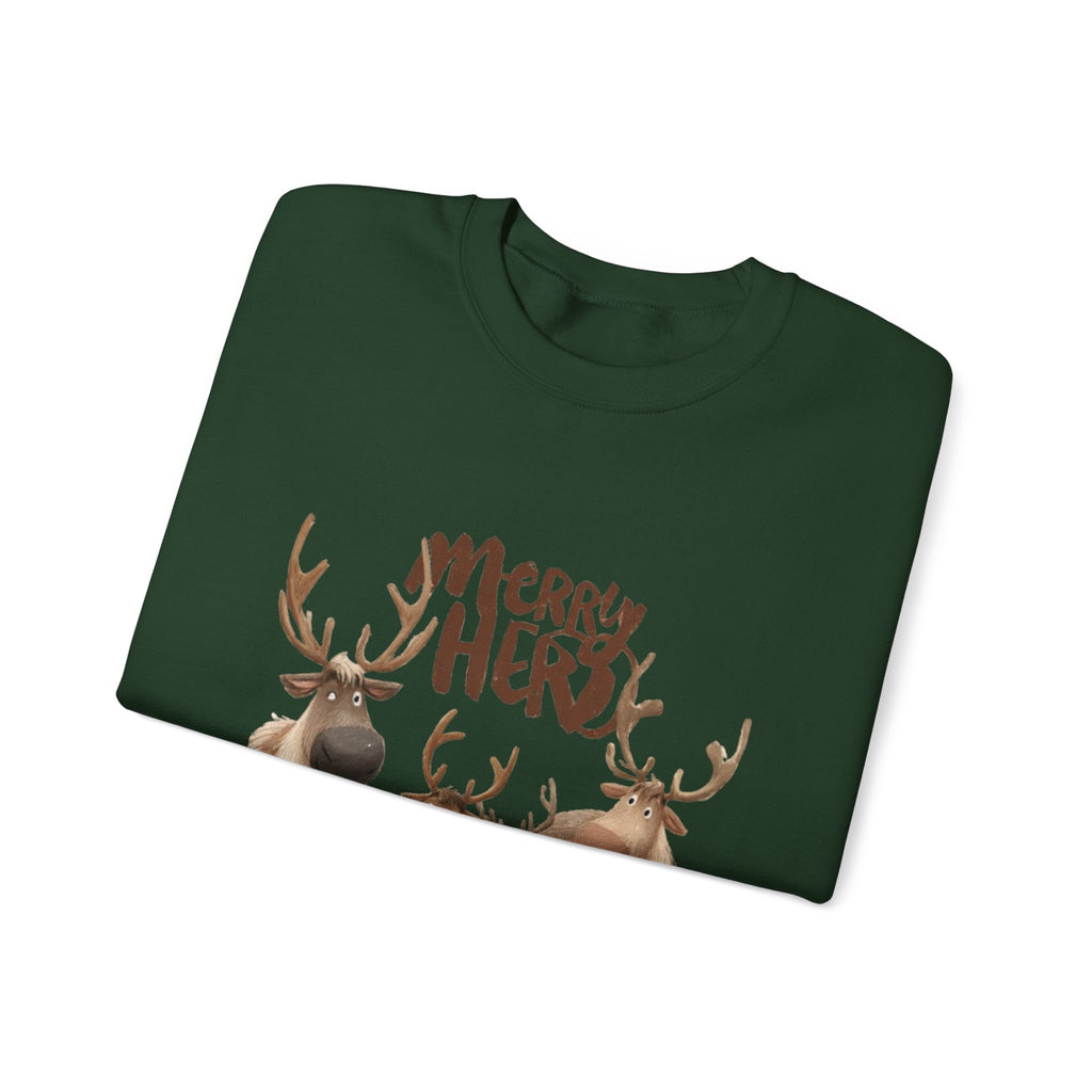 Merry Herd Reindeer Crewneck Sweatshirt